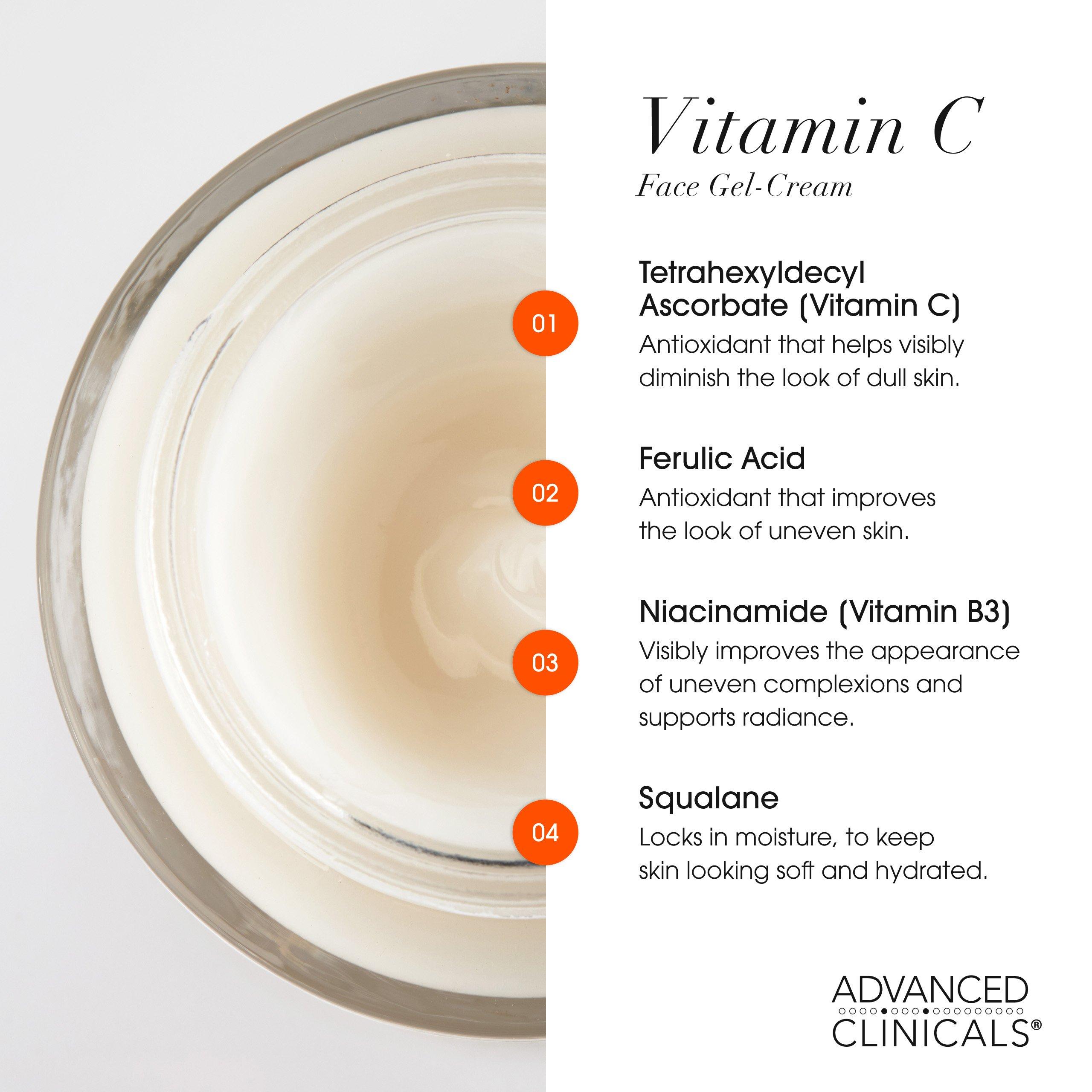 Advanced Clinicals Vitamin C Brightening Face Gel Cream — фото 4