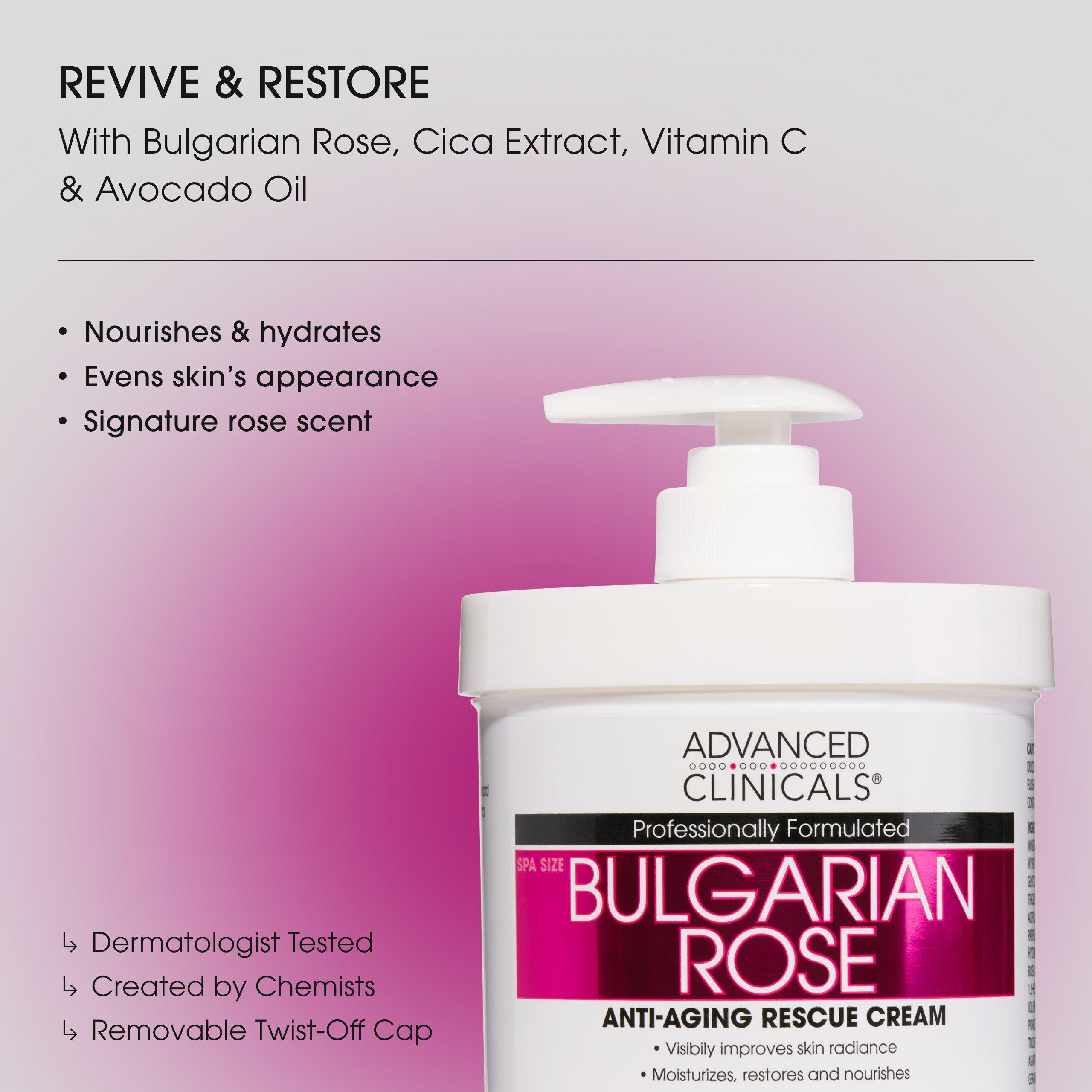 Advanced Clinicals Bulgarian Rose Anti Aging Body Cream — фото 3