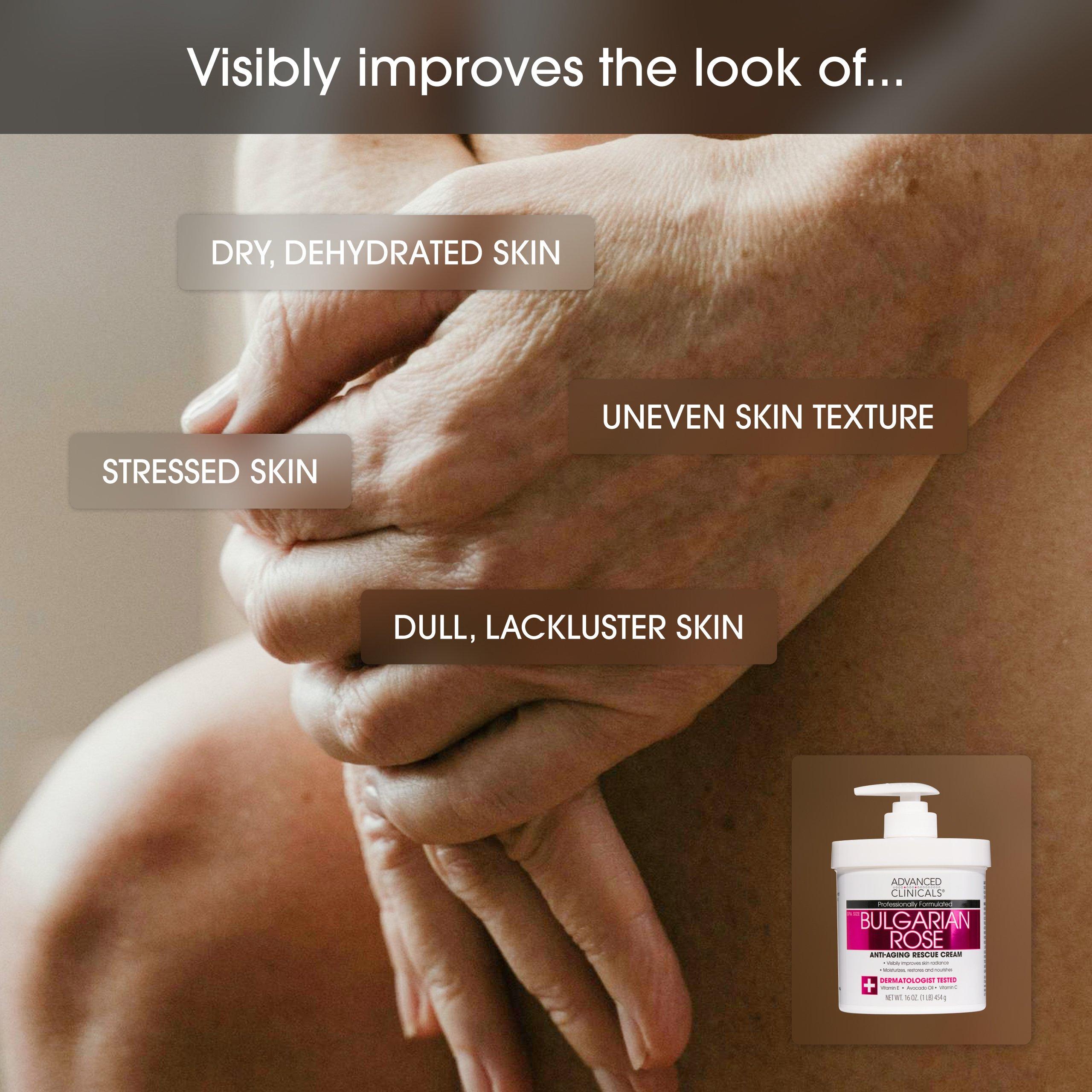 Advanced Clinicals Bulgarian Rose Anti Aging Body Cream — фото 6