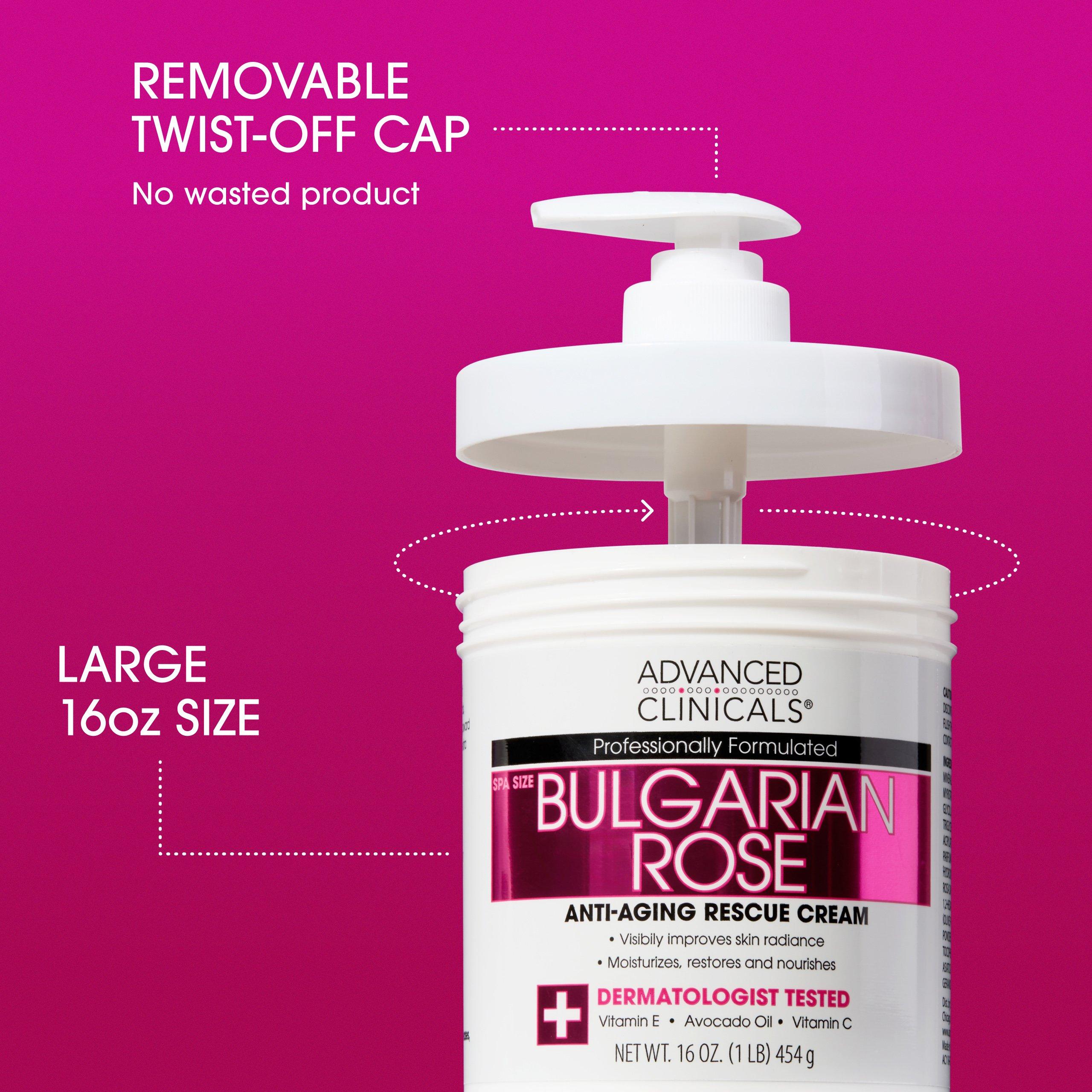Advanced Clinicals Bulgarian Rose Anti Aging Body Cream — фото 7
