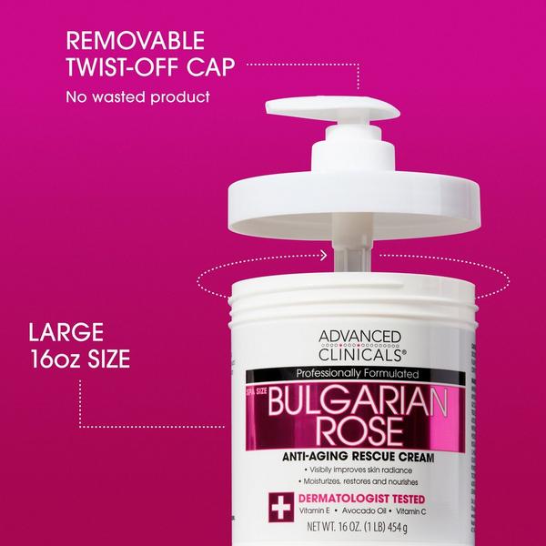 Advanced Clinicals Bulgarian Rose Anti Aging Body Cream #7