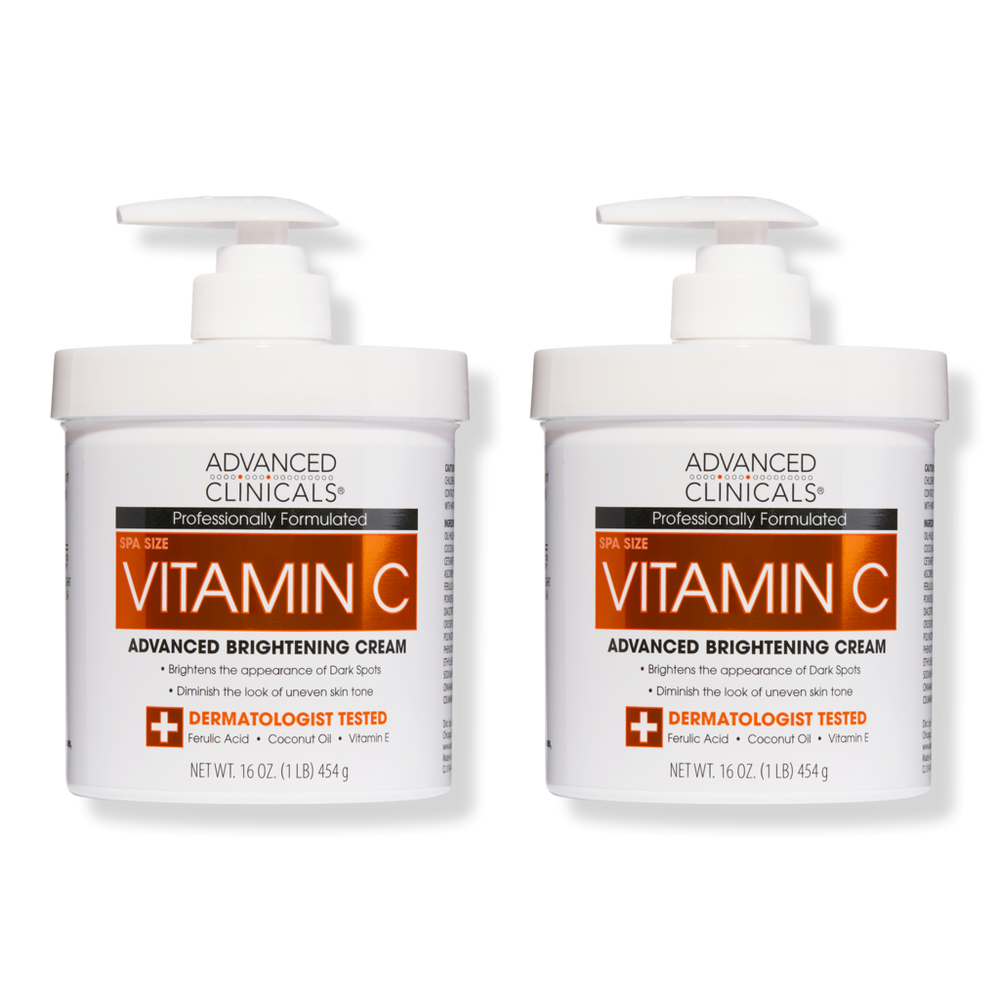 Advanced Clinicals Vitamin C Advanced Brightening Body Cream - 2-Pack (32 Ounce)