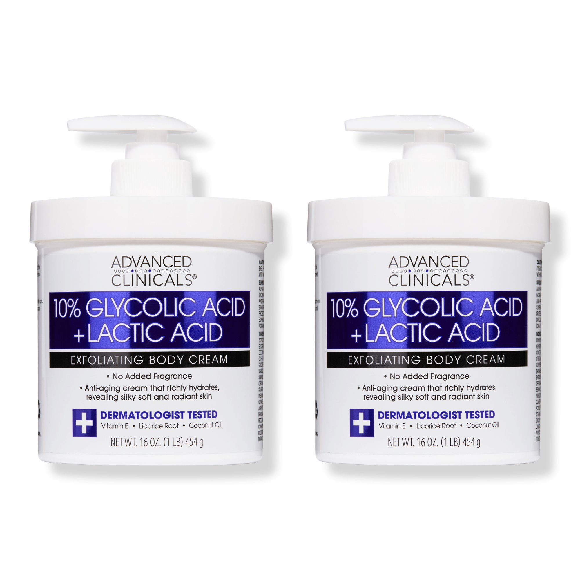 Advanced Clinicals 10% Glycolic Acid + Lactic Acid Exfoliating Body Cream #1