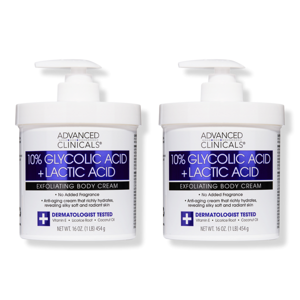 Advanced Clinicals 10% Glycolic Acid + Lactic Acid Exfoliating Body Cream #1
