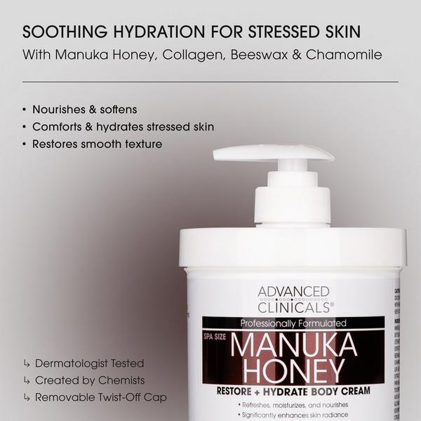 Advanced Clinicals Manuka Honey Restore + Hydrate Body Cream #3