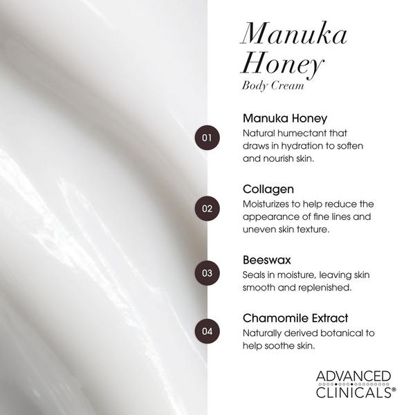 Advanced Clinicals Manuka Honey Restore + Hydrate Body Cream #5