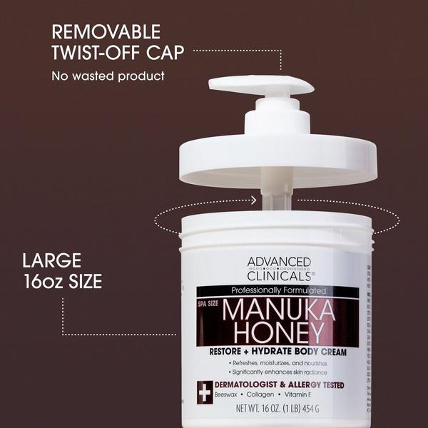 Advanced Clinicals Manuka Honey Restore + Hydrate Body Cream #7