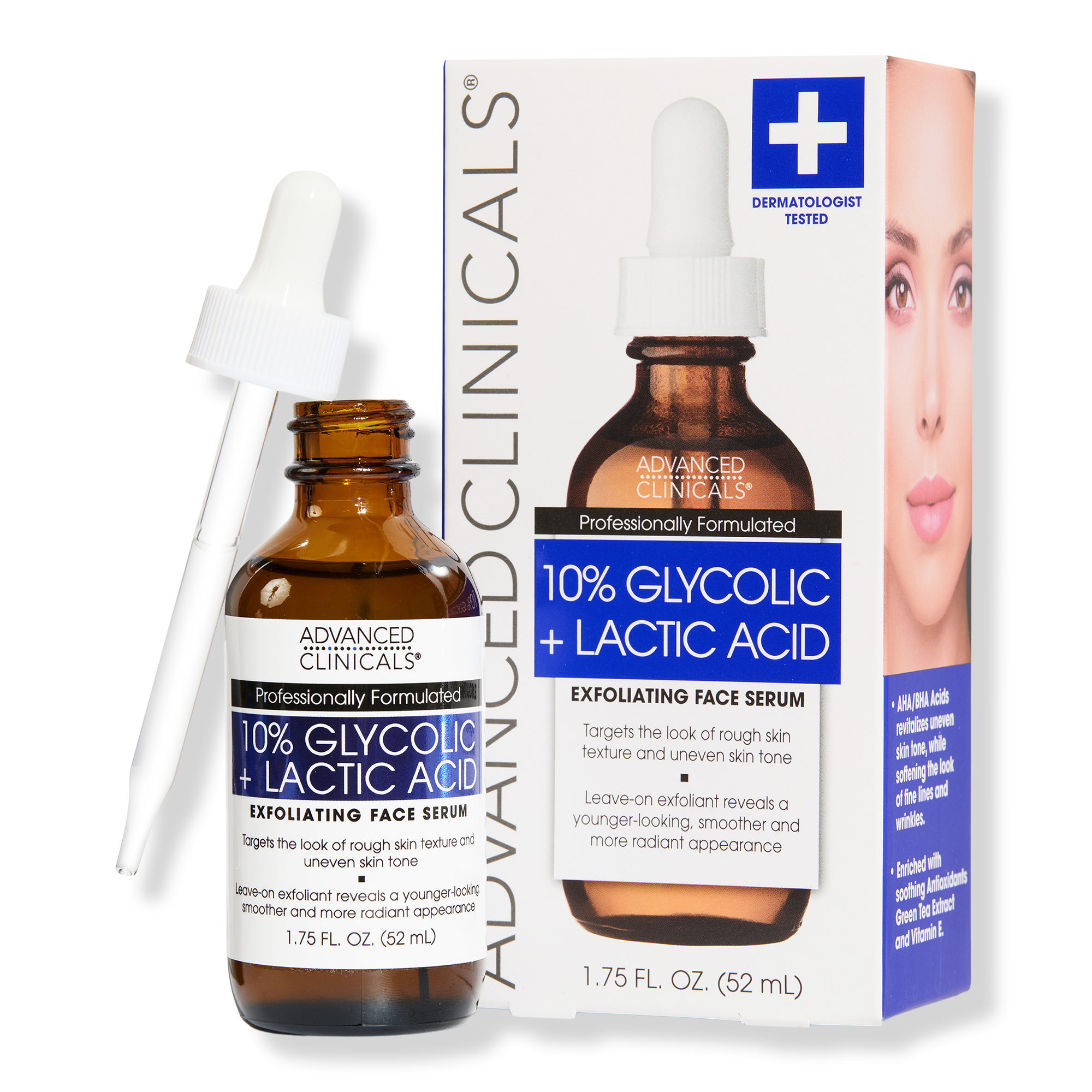 Отшелушивающая сыворотка для лица с 10% гликолевой и молочной кислот Advanced Clinicals — фото 1