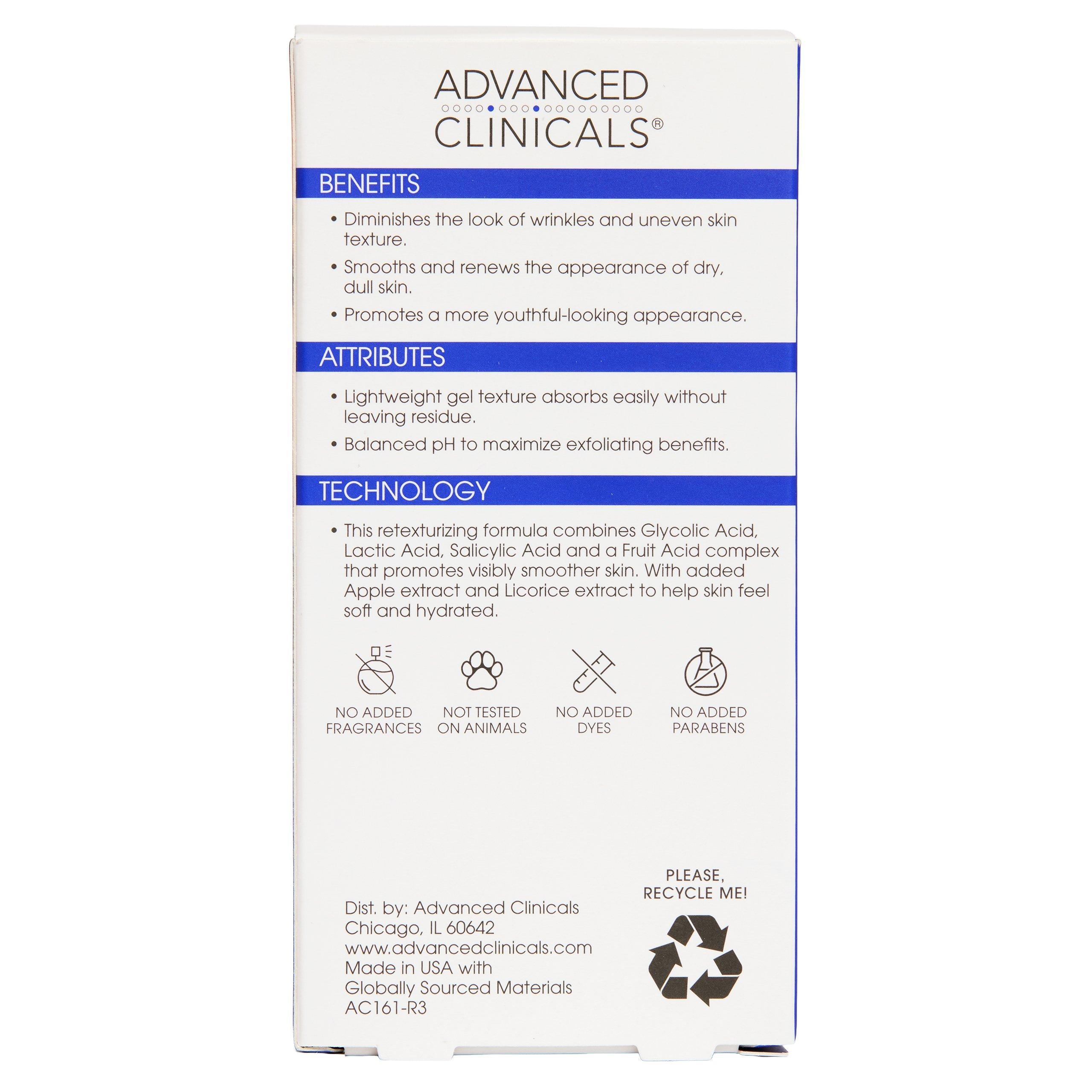 Отшелушивающая сыворотка для лица с 10% гликолевой и молочной кислот Advanced Clinicals — фото 8