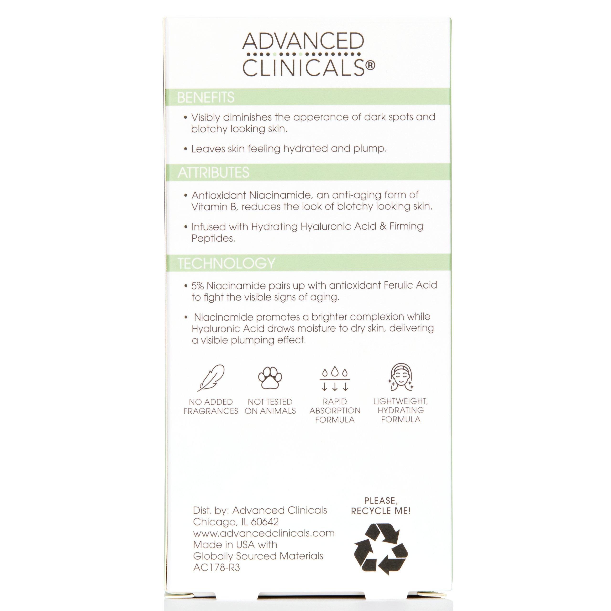 Advanced Clinicals 5% Niacinamide Brighten + Smooth Face Serum — фото 7