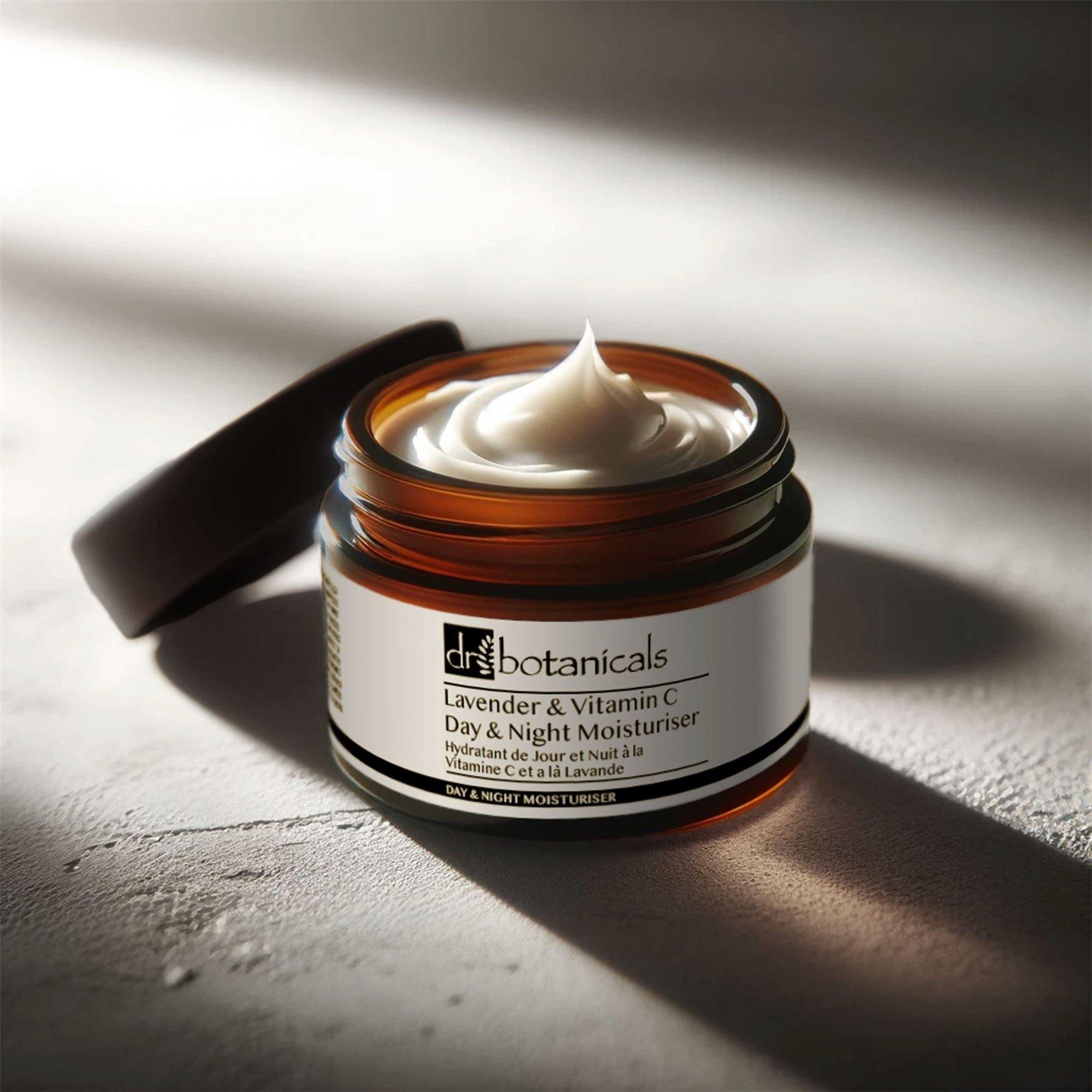 Антивозрастной дневной и ночной увлажняющий крем Dr Botanicals с лавандой и витамином C — фото 5