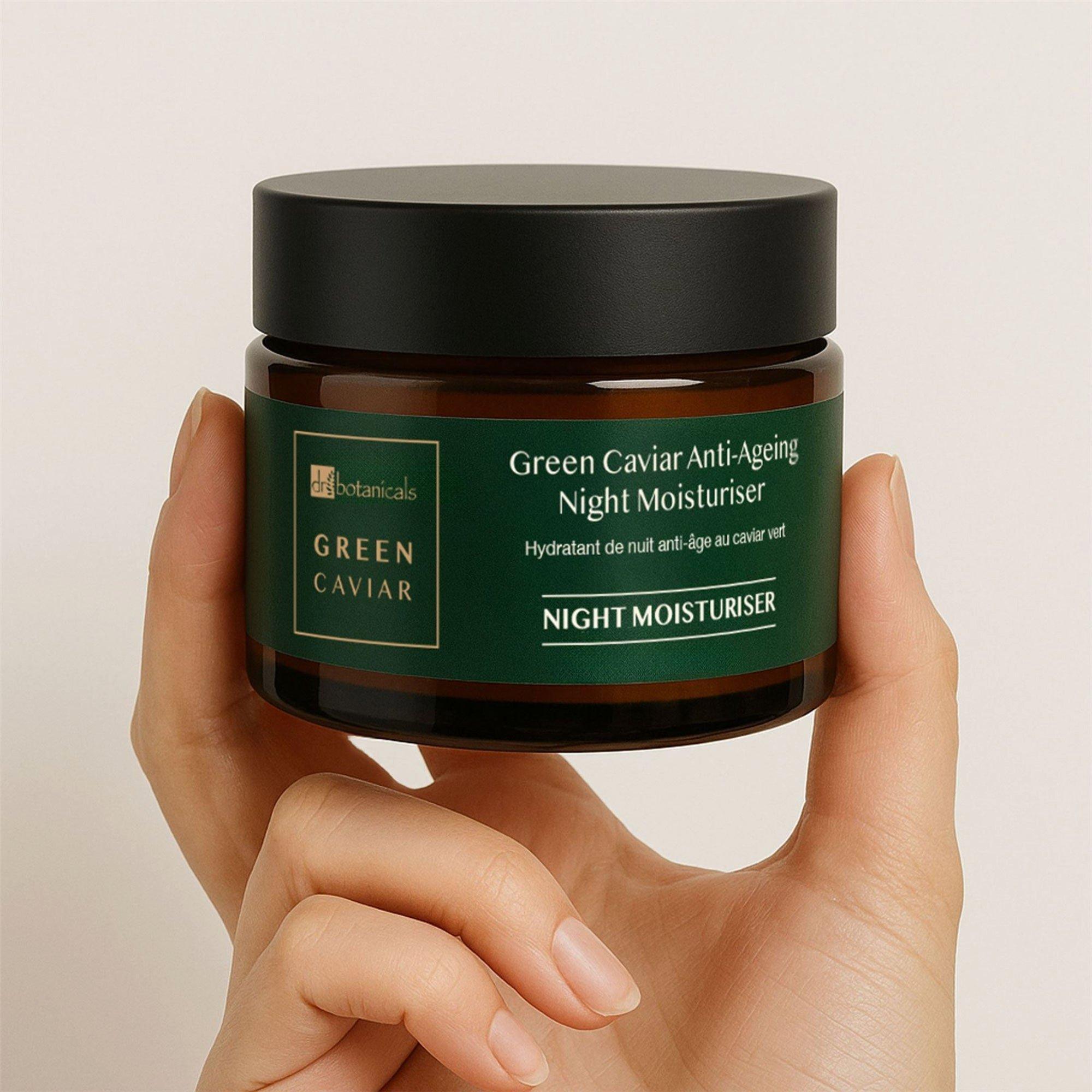 Антивозрастной ночной крем для лица Dr Botanicals Green Caviar — фото 3