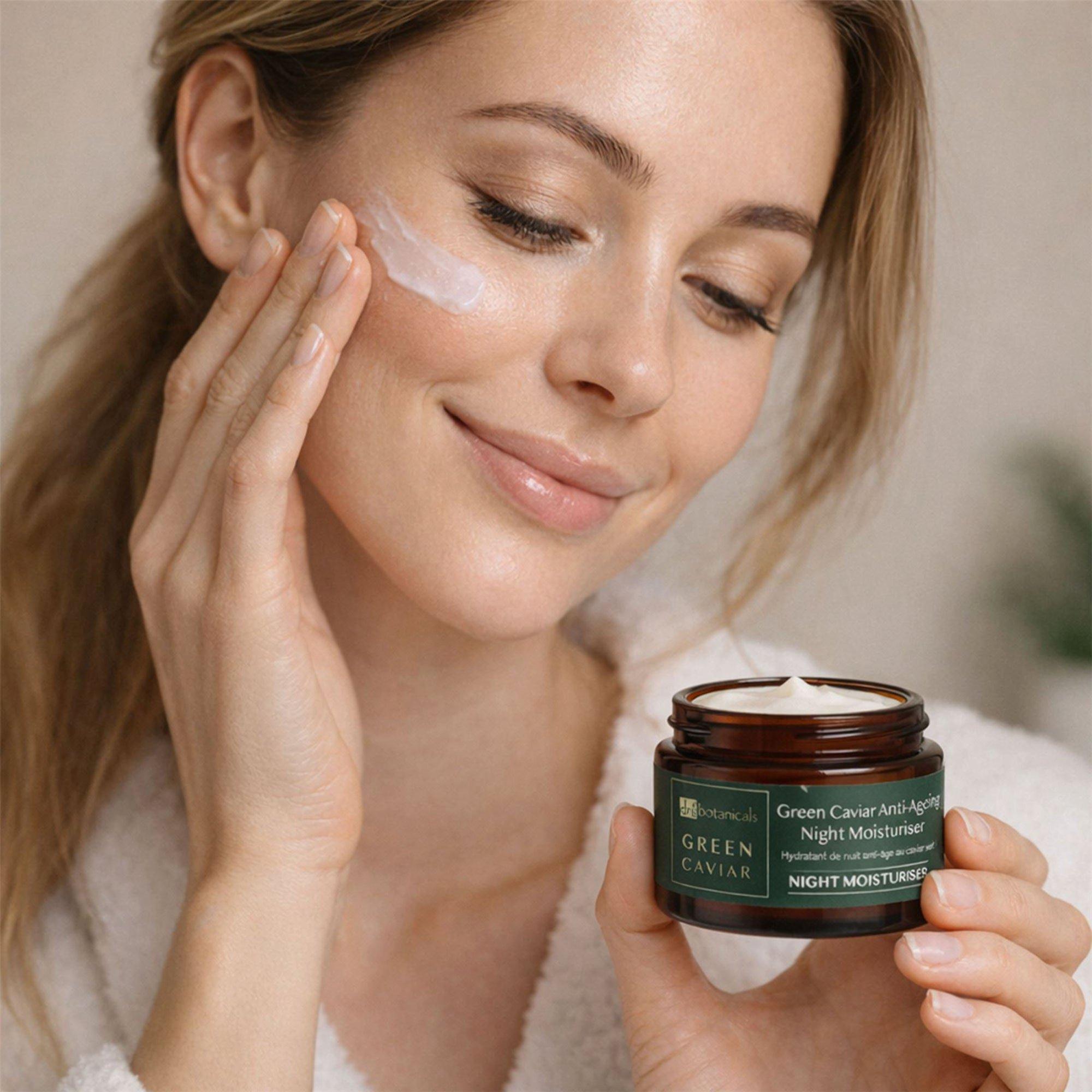 Антивозрастной ночной крем для лица Dr Botanicals Green Caviar — фото 5