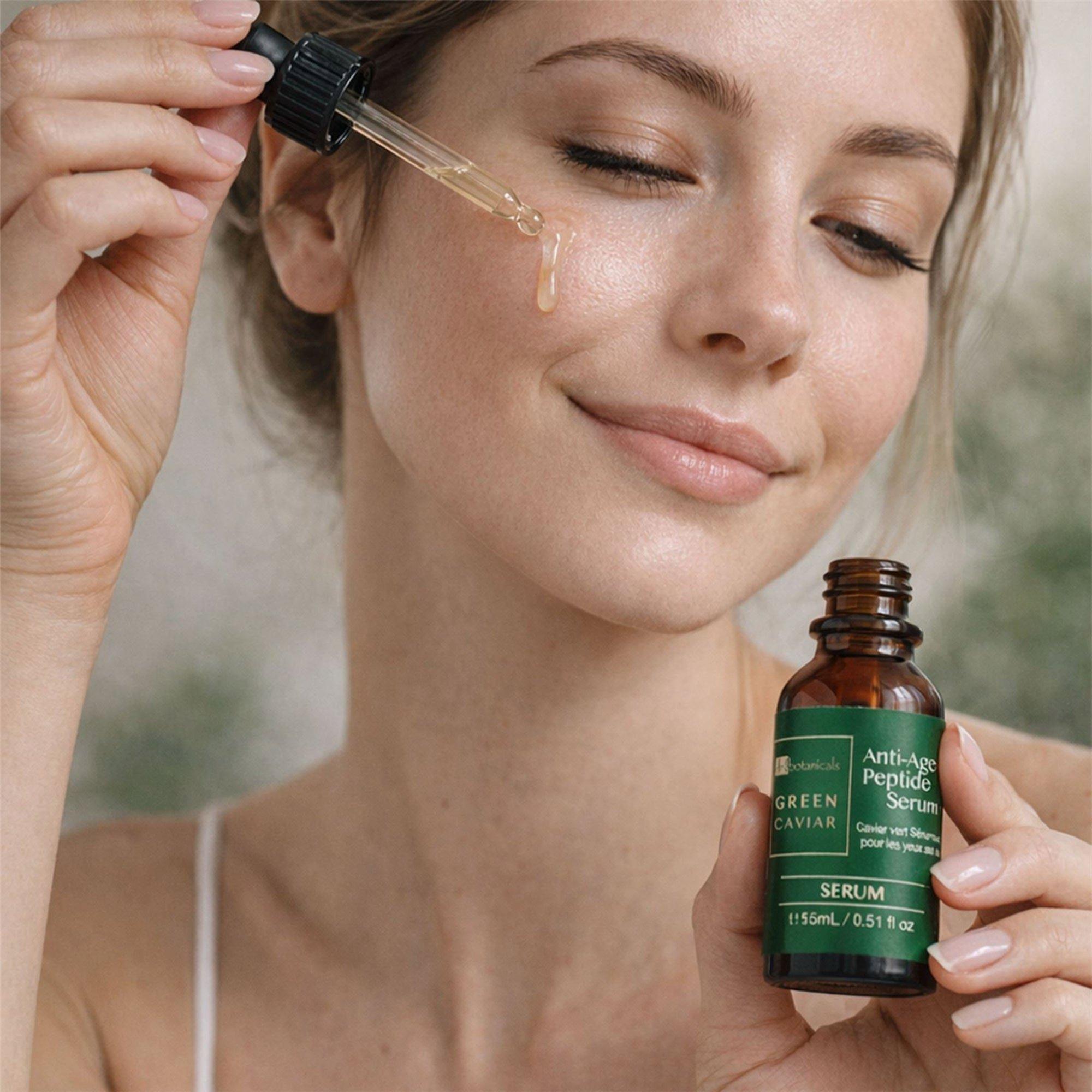 Антивозрастная сыворотка для кожи вокруг глаз Dr Botanicals Green Caviar с пептидами — фото 5