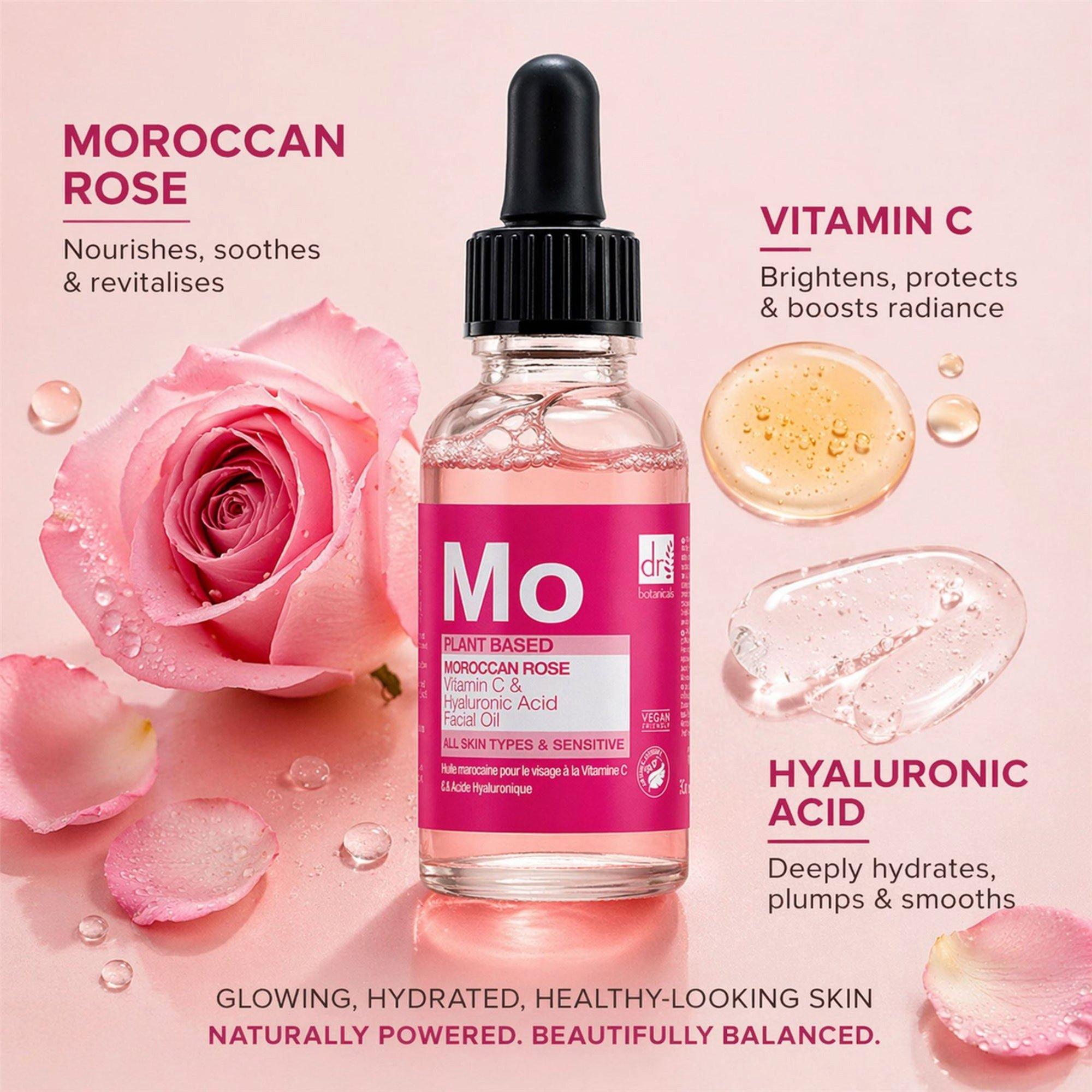 Омолаживающее масло для лица Dr Botanicals Moroccan Rose — фото 5