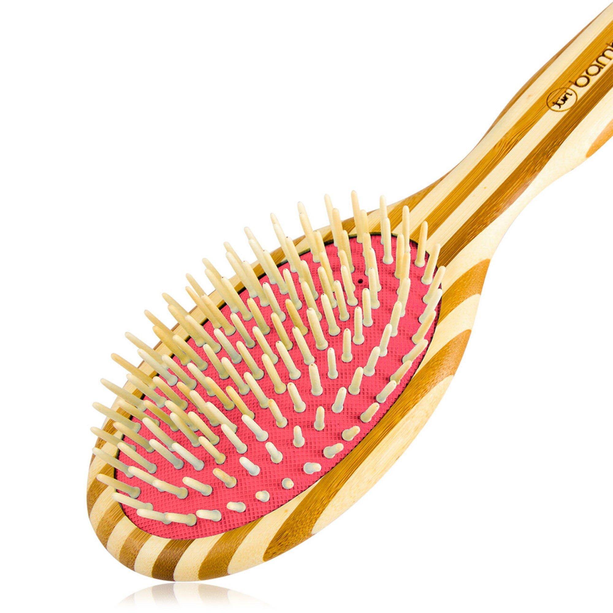 Tiri Pro Sustainable Bamboo Brush with Natural Bristles, цвет: Коралловый оранжевый — фото 5
