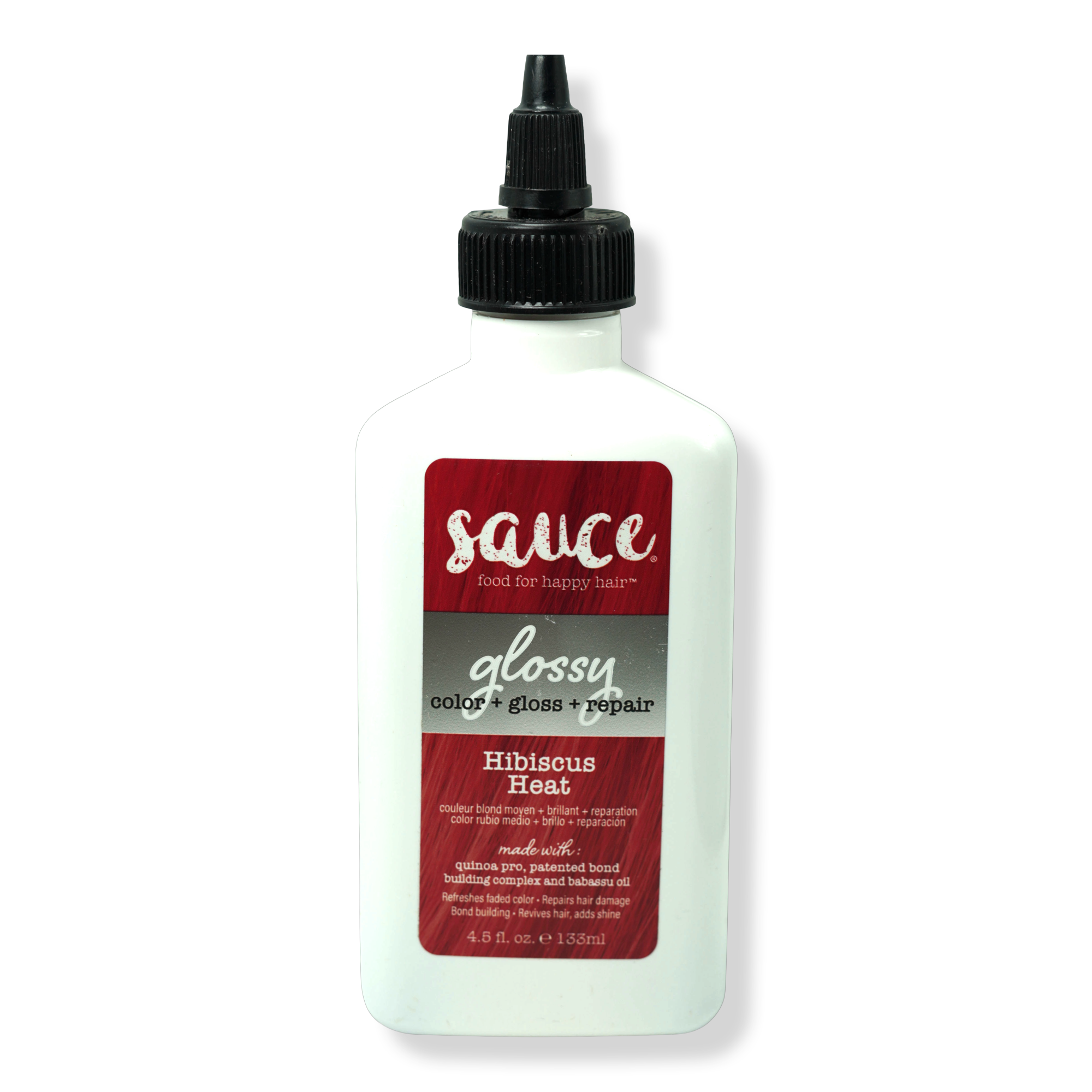 Sauce Beauty Glossy Color+Gloss+ Repair Hibiscus Heat #1