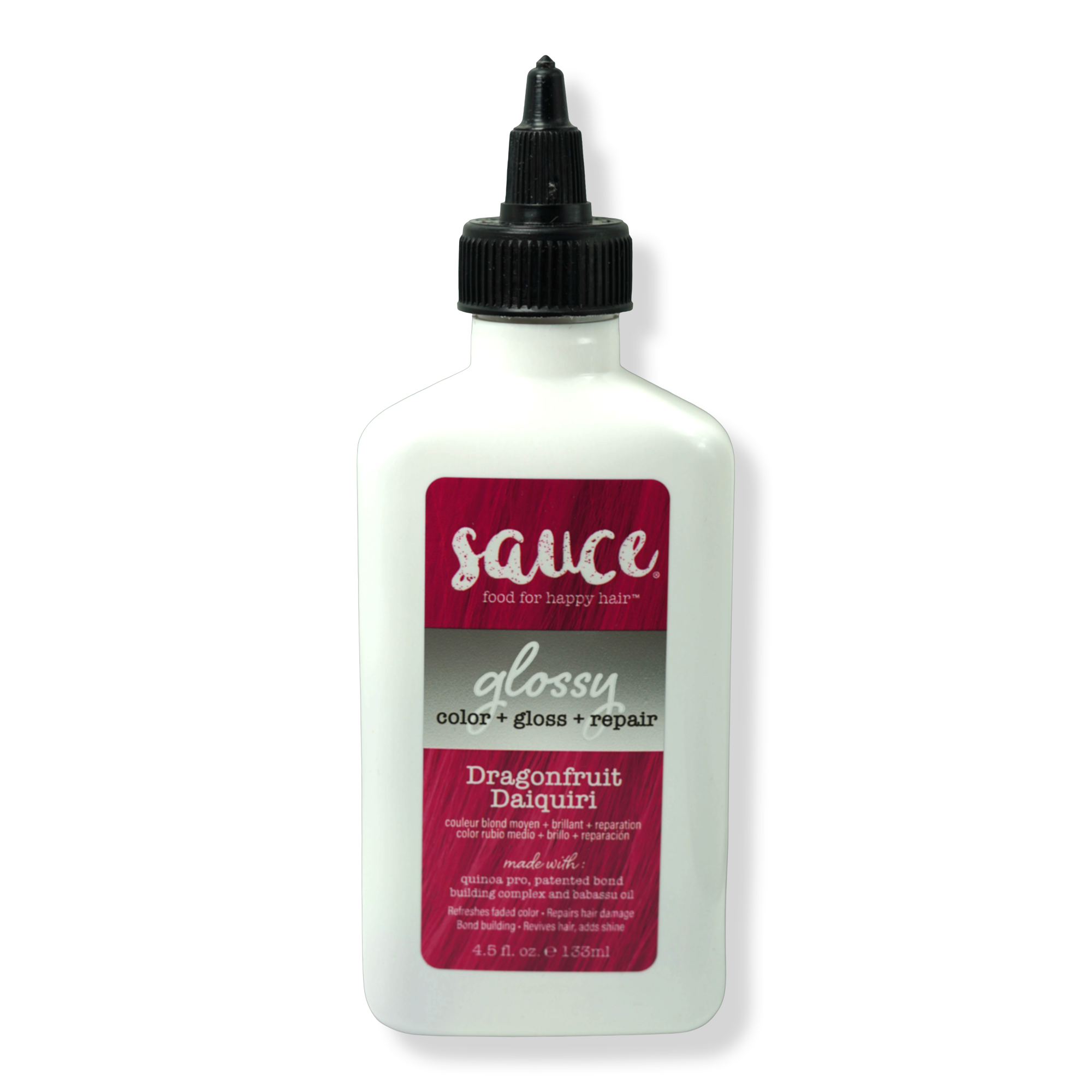 Sauce Beauty Glossy Color+Gloss+ Repair Hibiscus Heat #1