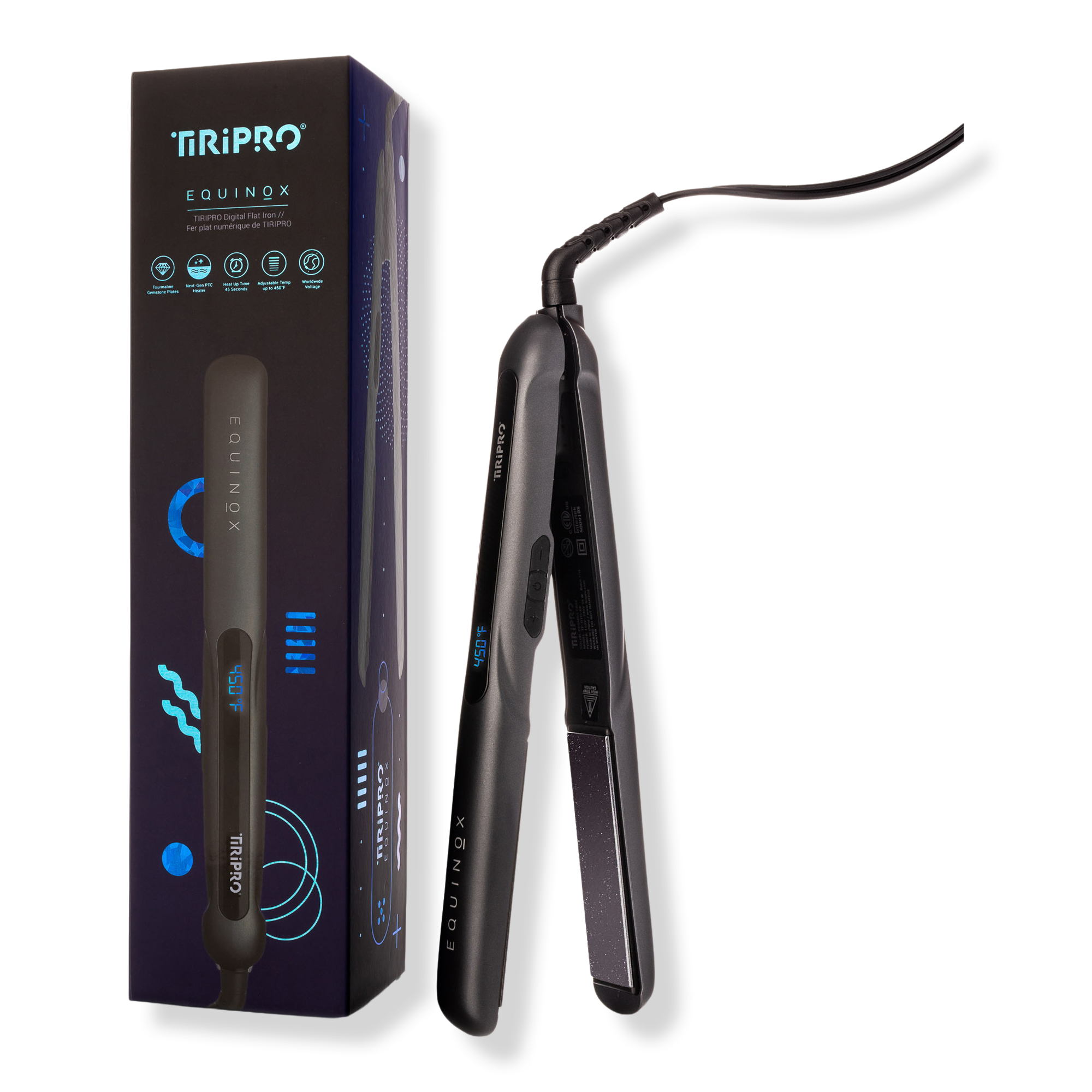 Выпрямитель для волос Tiri Pro Equinox Digital Professional Flat Iron, цвет: Серый — фото 1