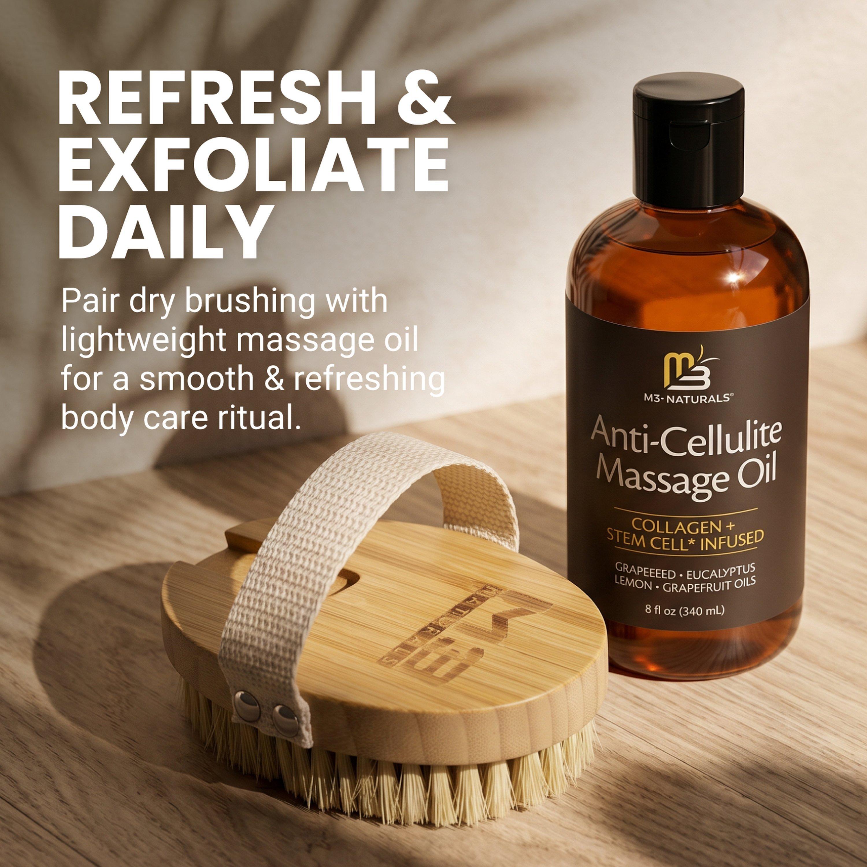 M3 Anti-Cellulite Massage Oil & Brush Kit — фото 3