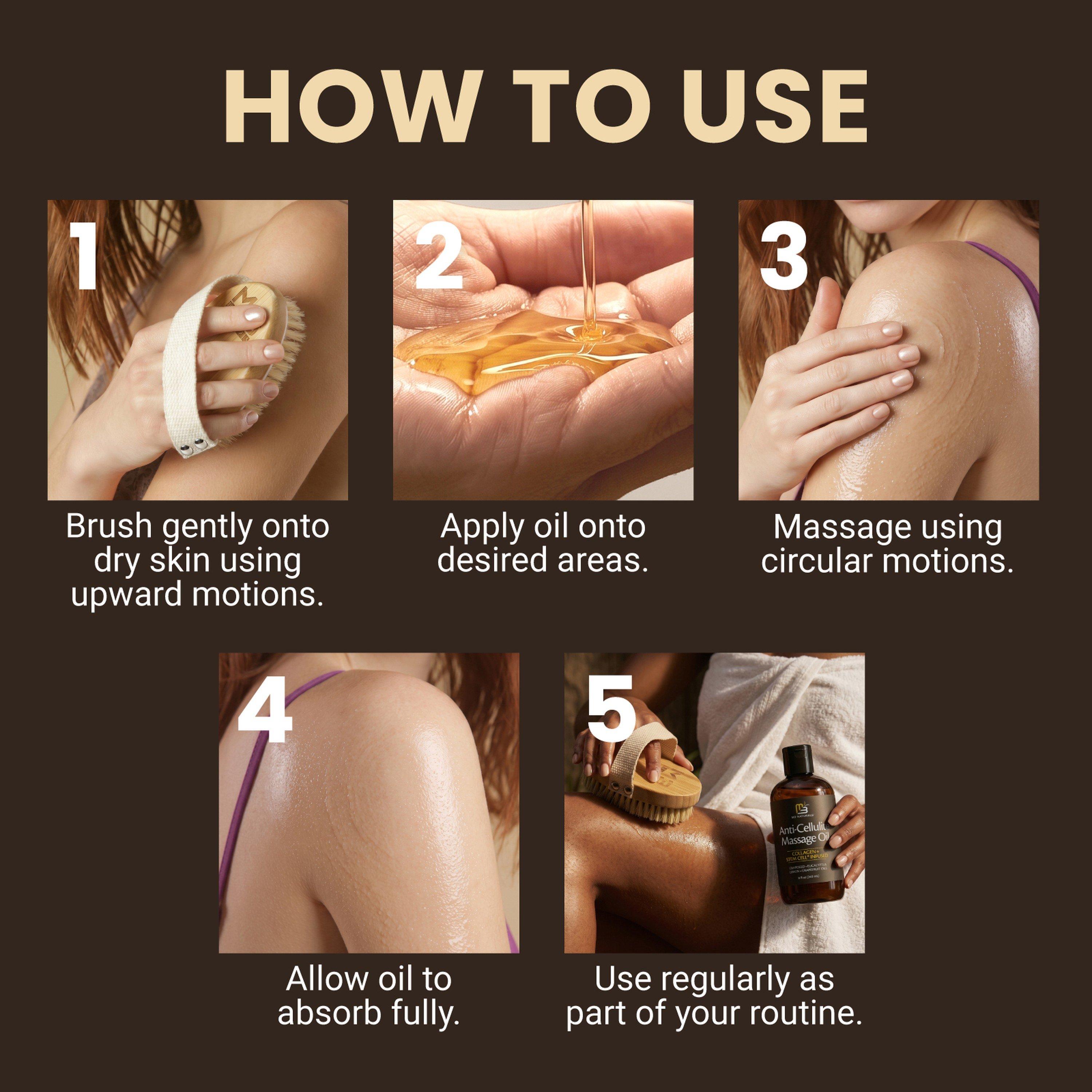 M3 Anti-Cellulite Massage Oil & Brush Kit — фото 7