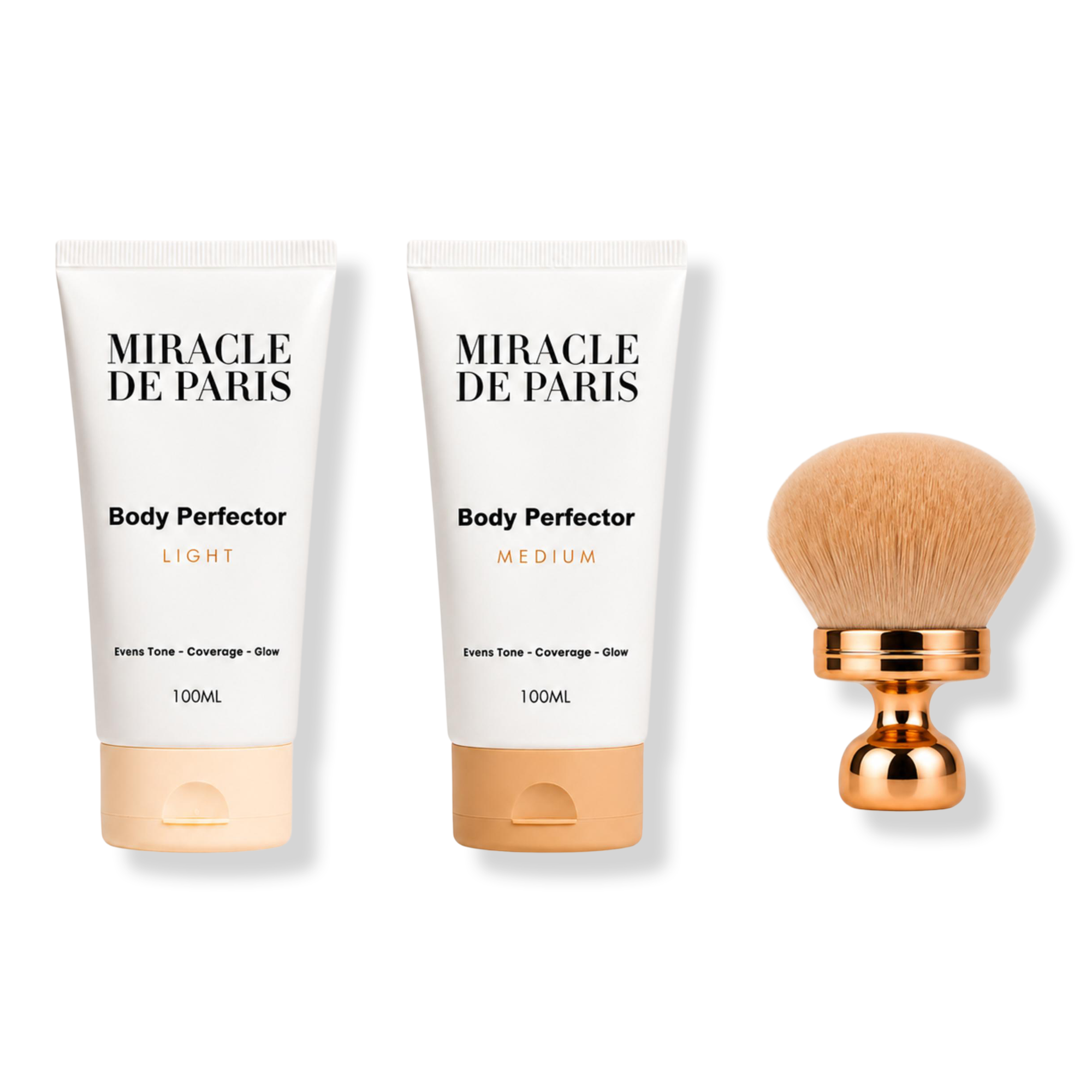 Miracle de Paris 2 Body Perfectors + Body Brush - Bundle, цвет: Светлый + Средний — фото 1