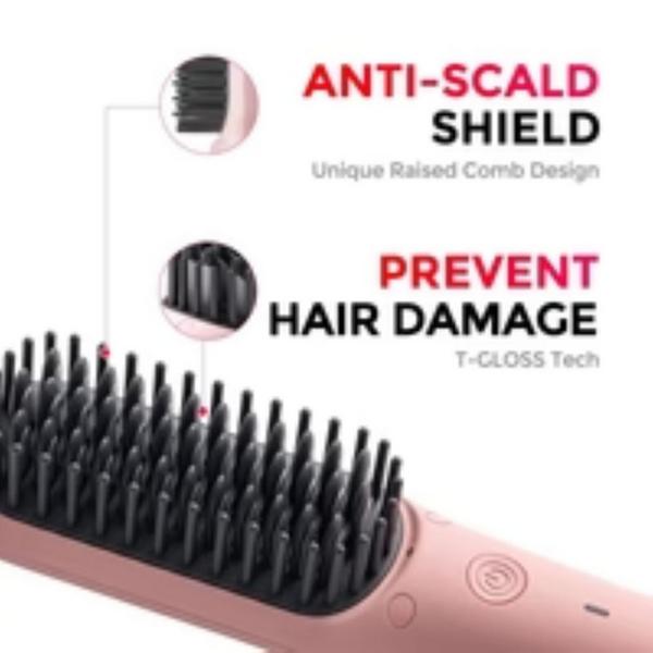 TYMO Beauty Ionic Mini Hair Straightening Brush + Anti-Dandruff Shampoo #2