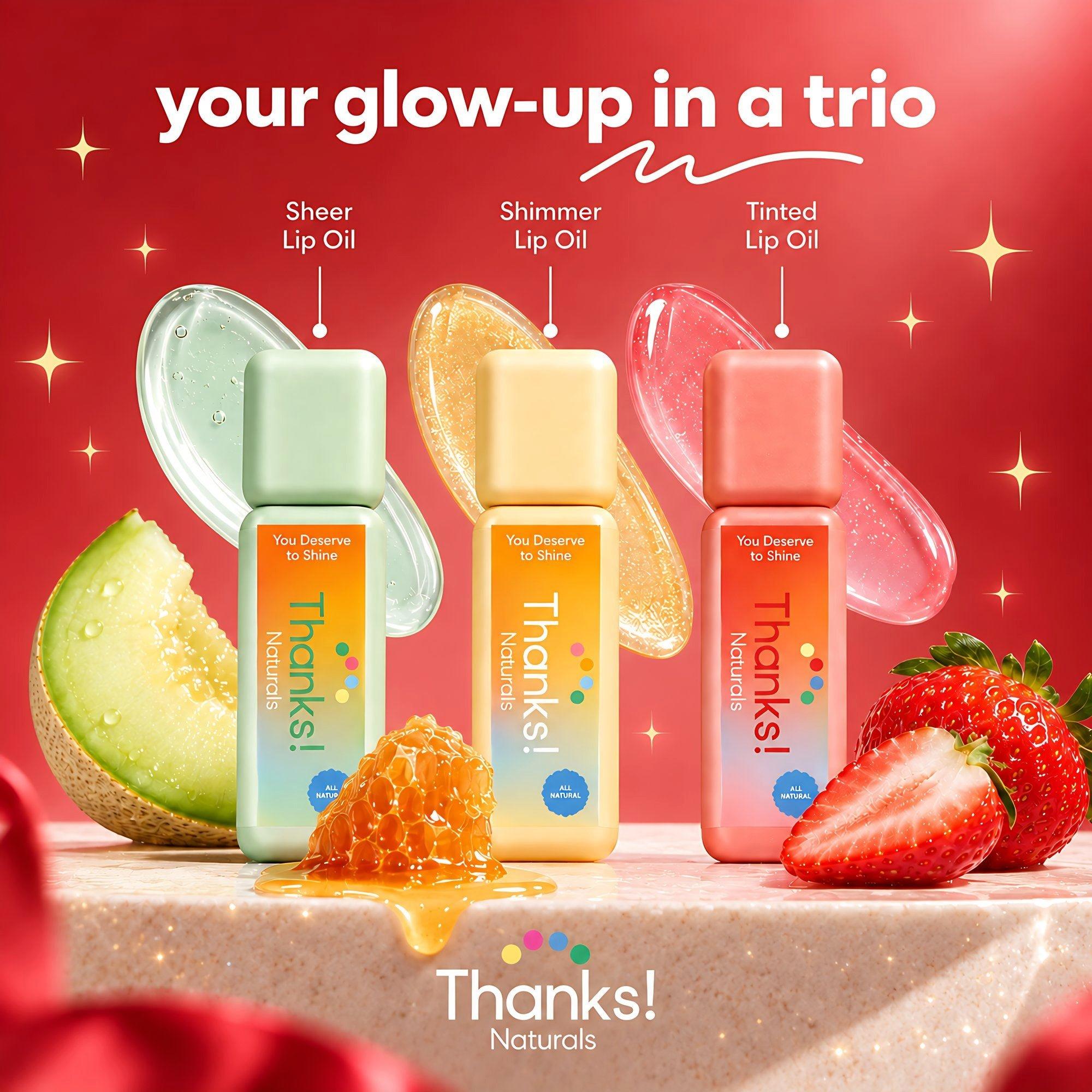 Thanks! Naturals Holiday Lip Oil Gift Set — фото 2