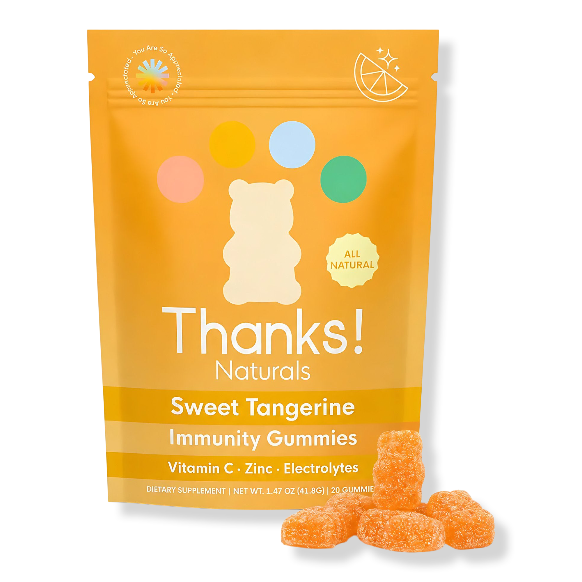 Thanks! Naturals Sweet Tangerine Immunity Gummies #1