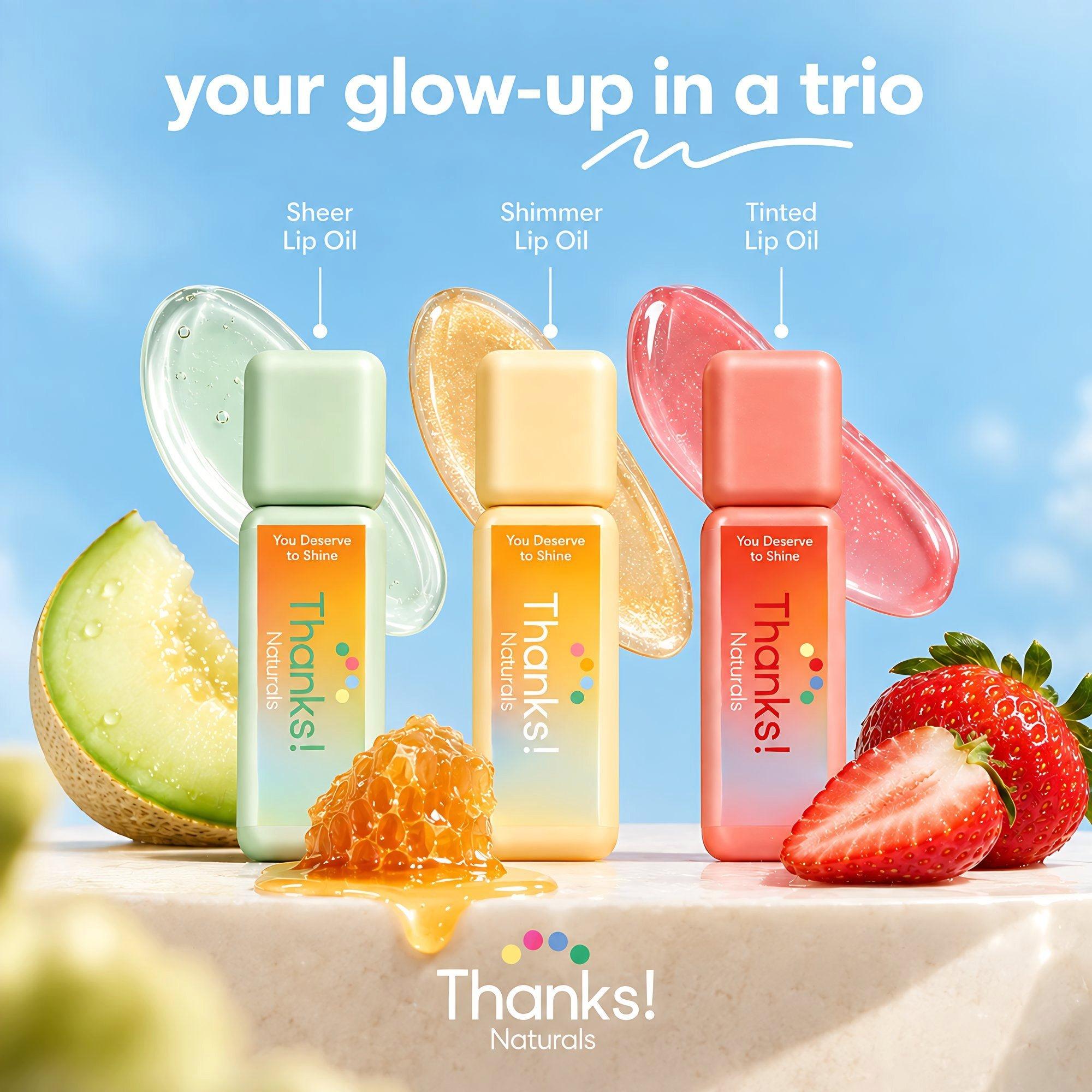 Thanks! Naturals Lip Oil Trio Set — фото 2