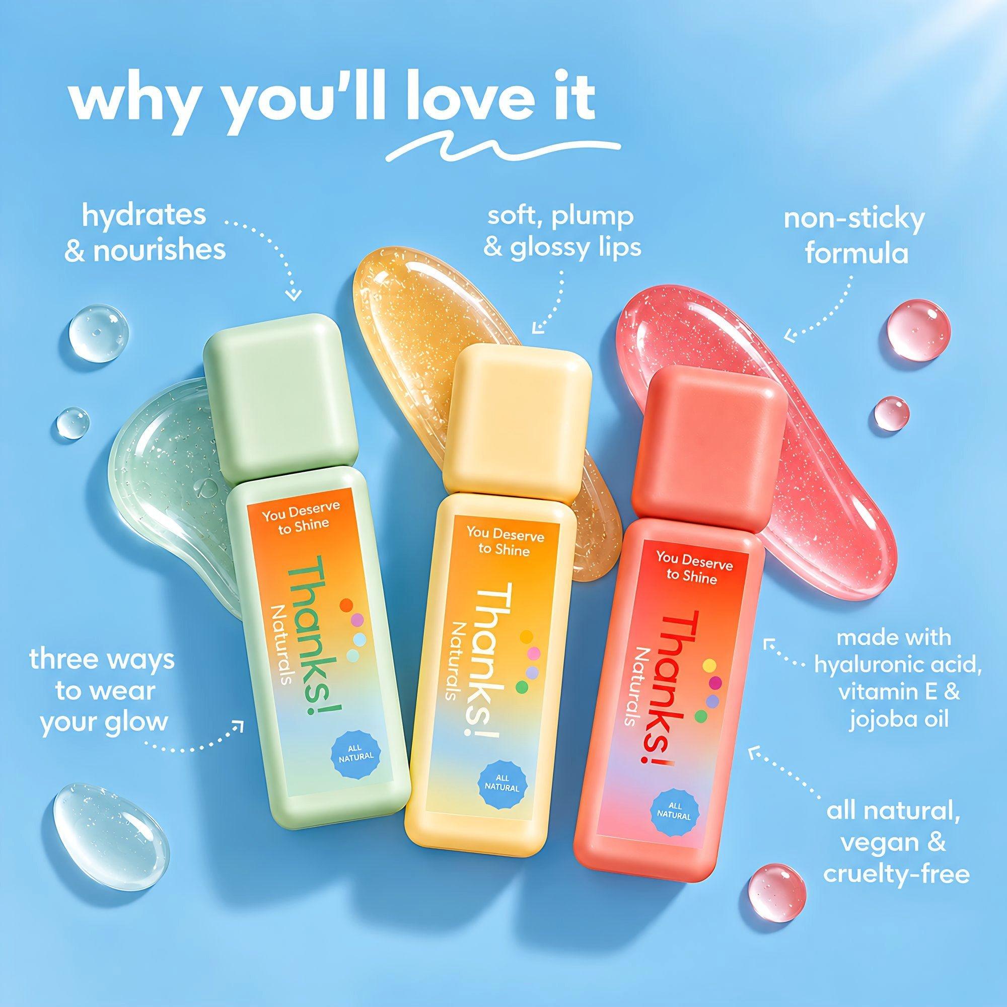 Thanks! Naturals Lip Oil Trio Set — фото 3