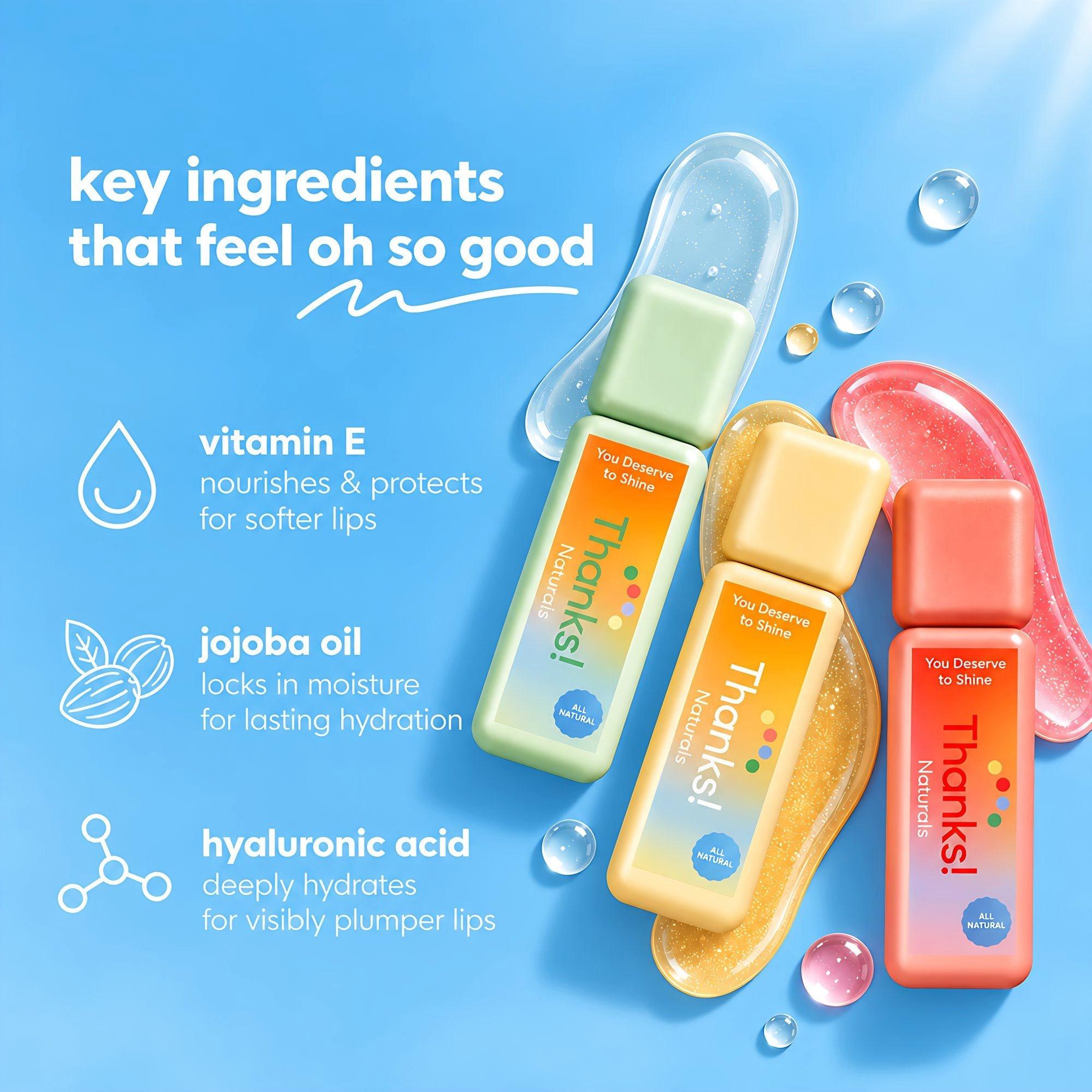 Thanks! Naturals Lip Oil Trio Set — фото 4