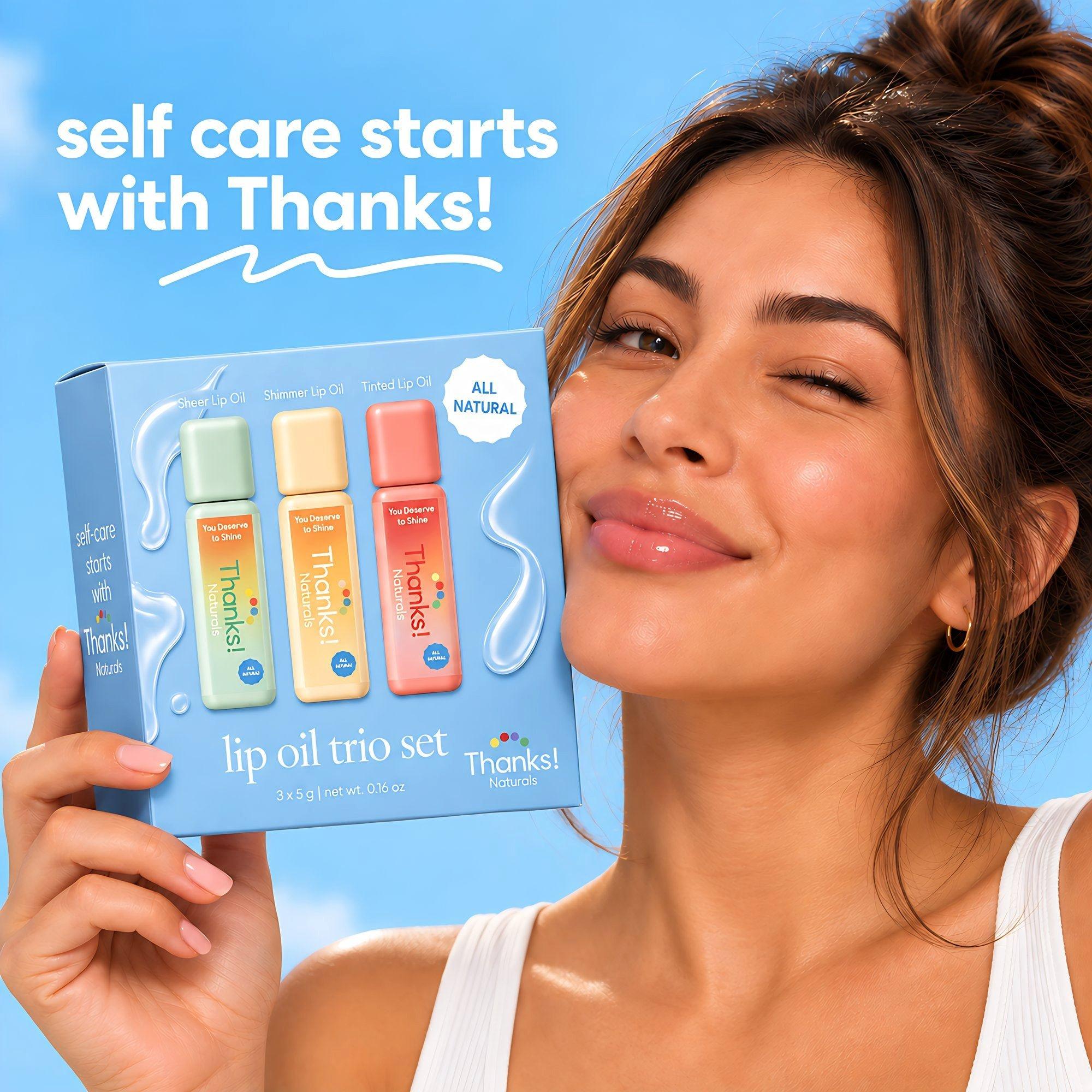 Thanks! Naturals Lip Oil Trio Set — фото 7