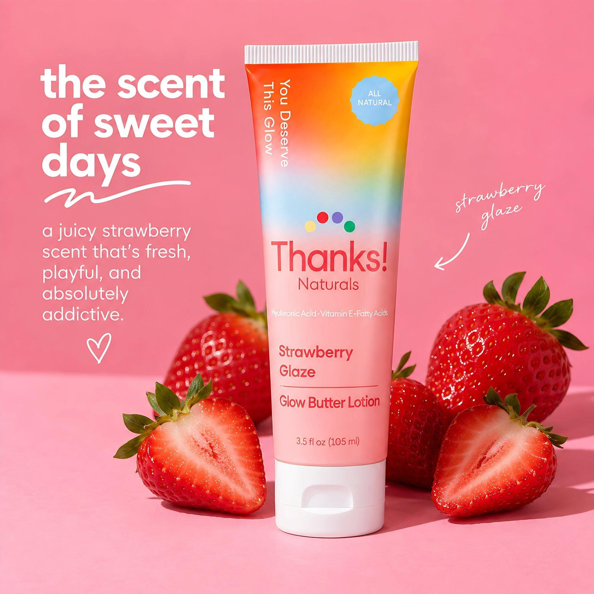 Thanks! Naturals Strawberry Glaze Glow Butter Body Lotion — фото 5