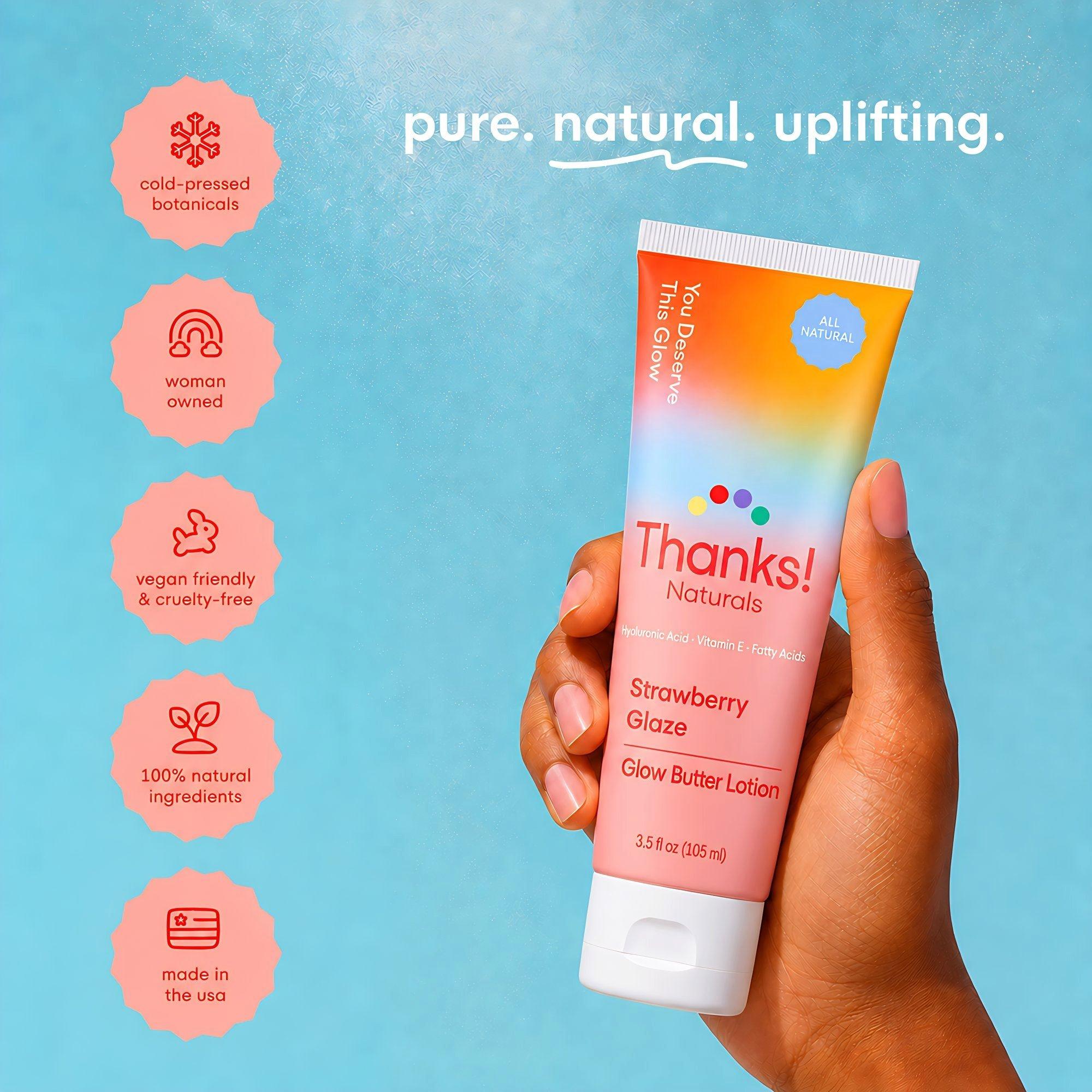 Thanks! Naturals Strawberry Glaze Glow Butter Body Lotion — фото 6