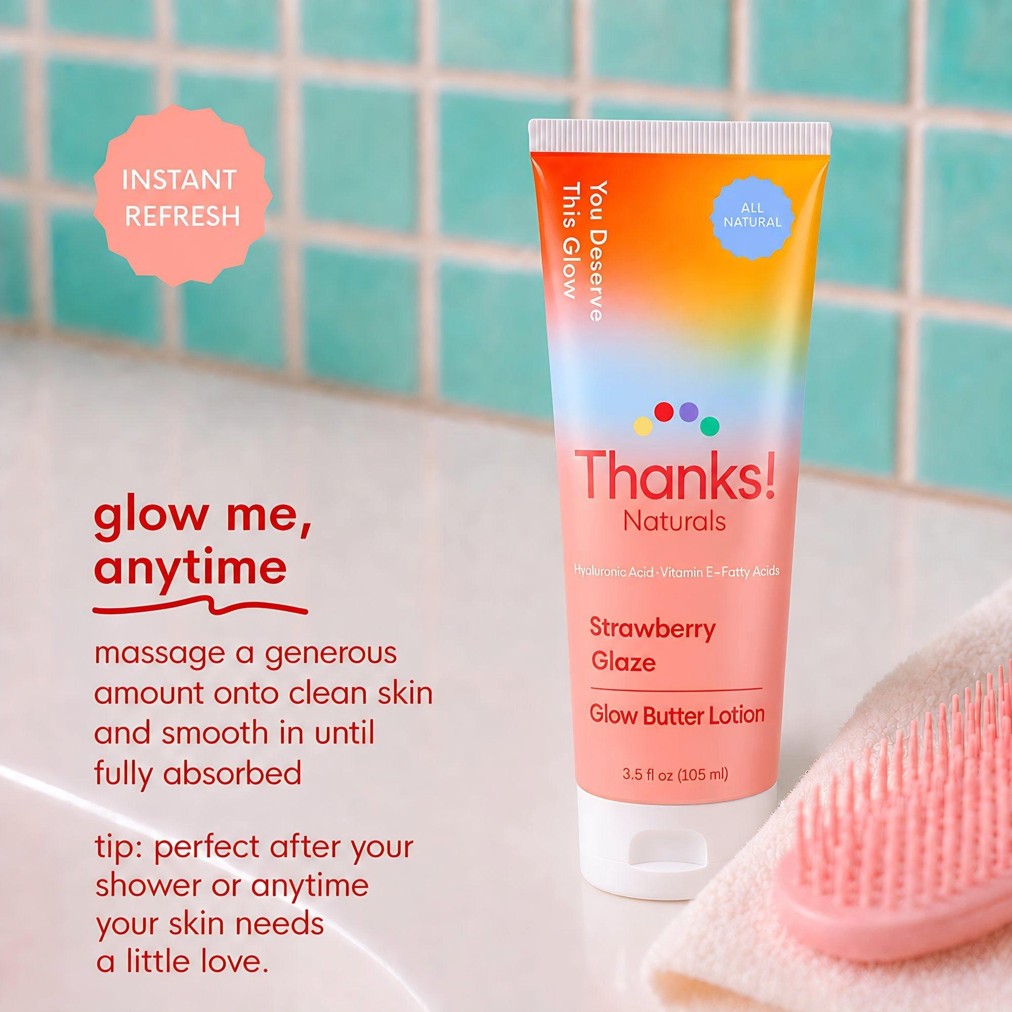 Thanks! Naturals Strawberry Glaze Glow Butter Body Lotion — фото 8