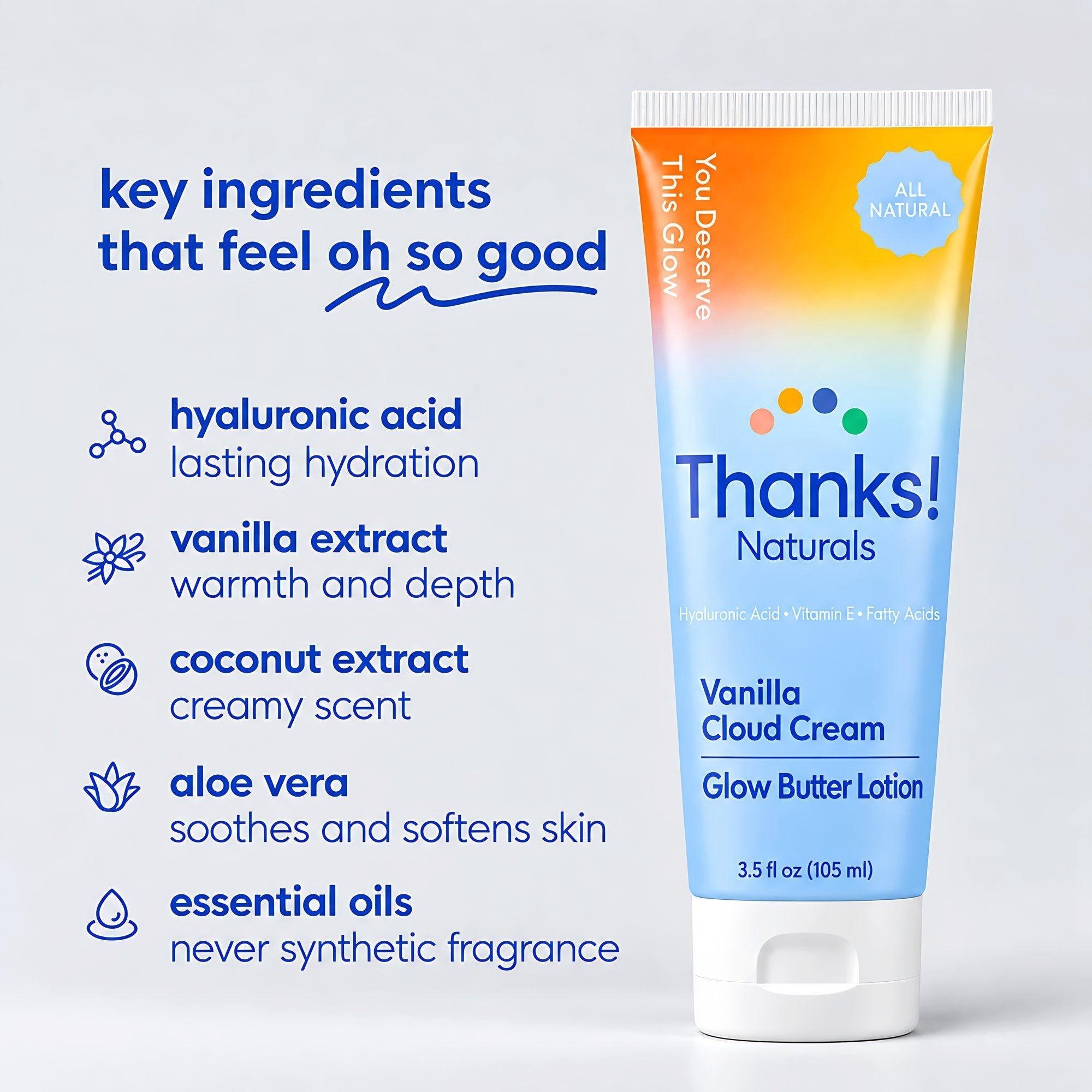 Thanks! Naturals Vanilla Cloud Glow Butter Body Lotion — фото 4