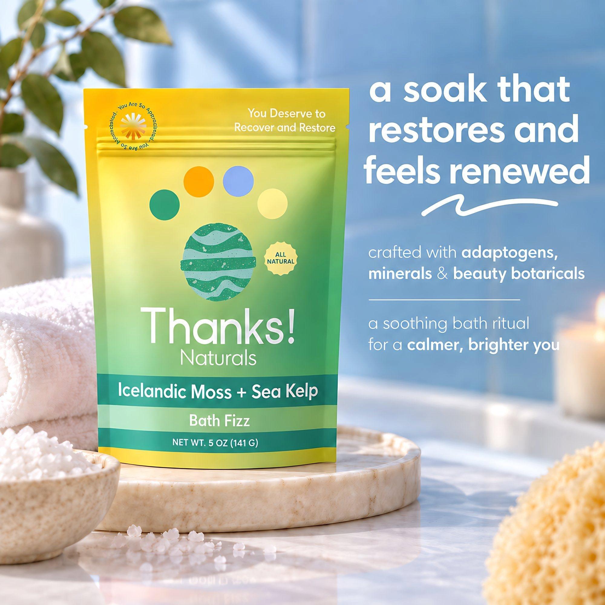 Thanks! Naturals Icelandic Moss + Sea Kelp Bath Fizz — фото 2