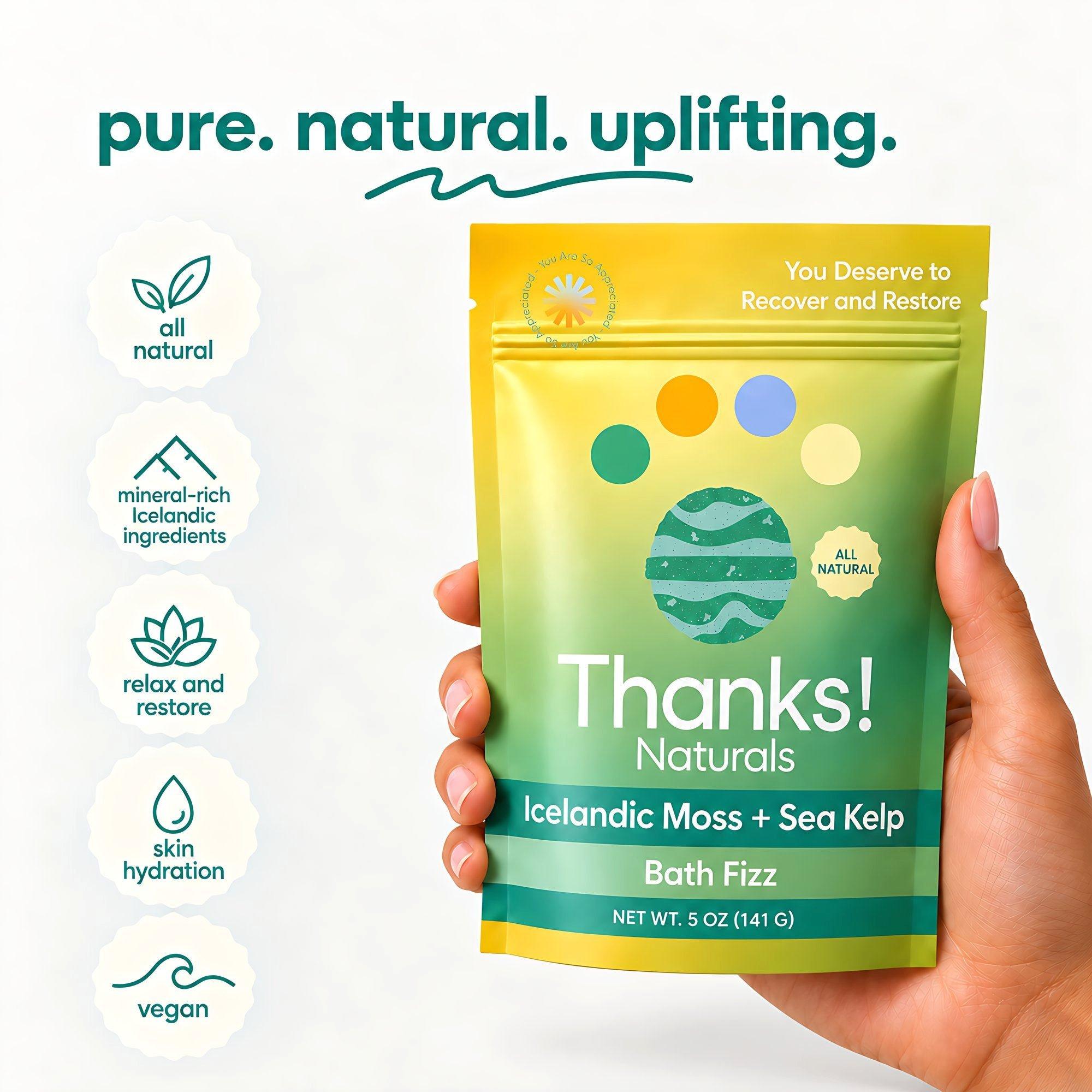 Thanks! Naturals Icelandic Moss + Sea Kelp Bath Fizz — фото 6