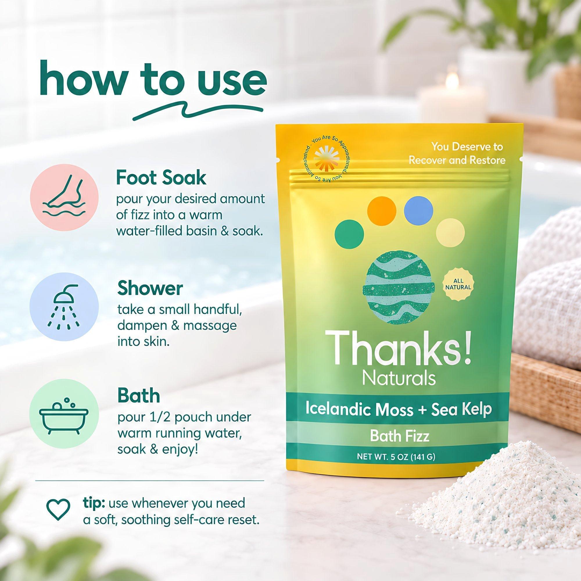 Thanks! Naturals Icelandic Moss + Sea Kelp Bath Fizz — фото 8