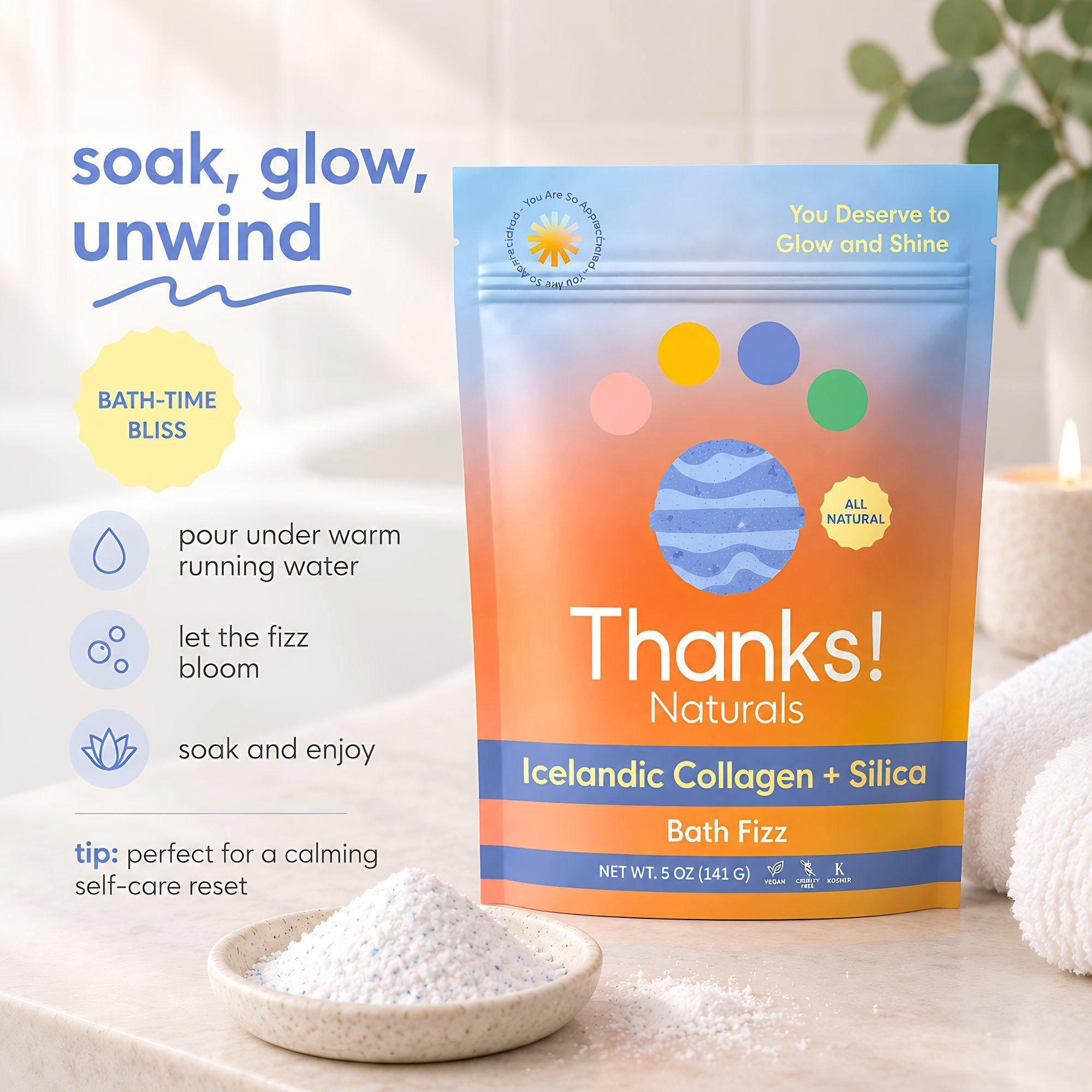 Thanks! Naturals Icelandic Collagen + Silica Bath Fizz — фото 5