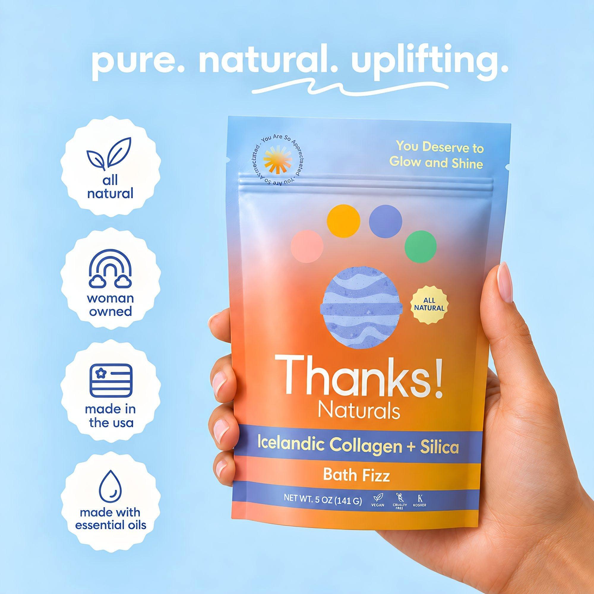 Thanks! Naturals Icelandic Collagen + Silica Bath Fizz — фото 6