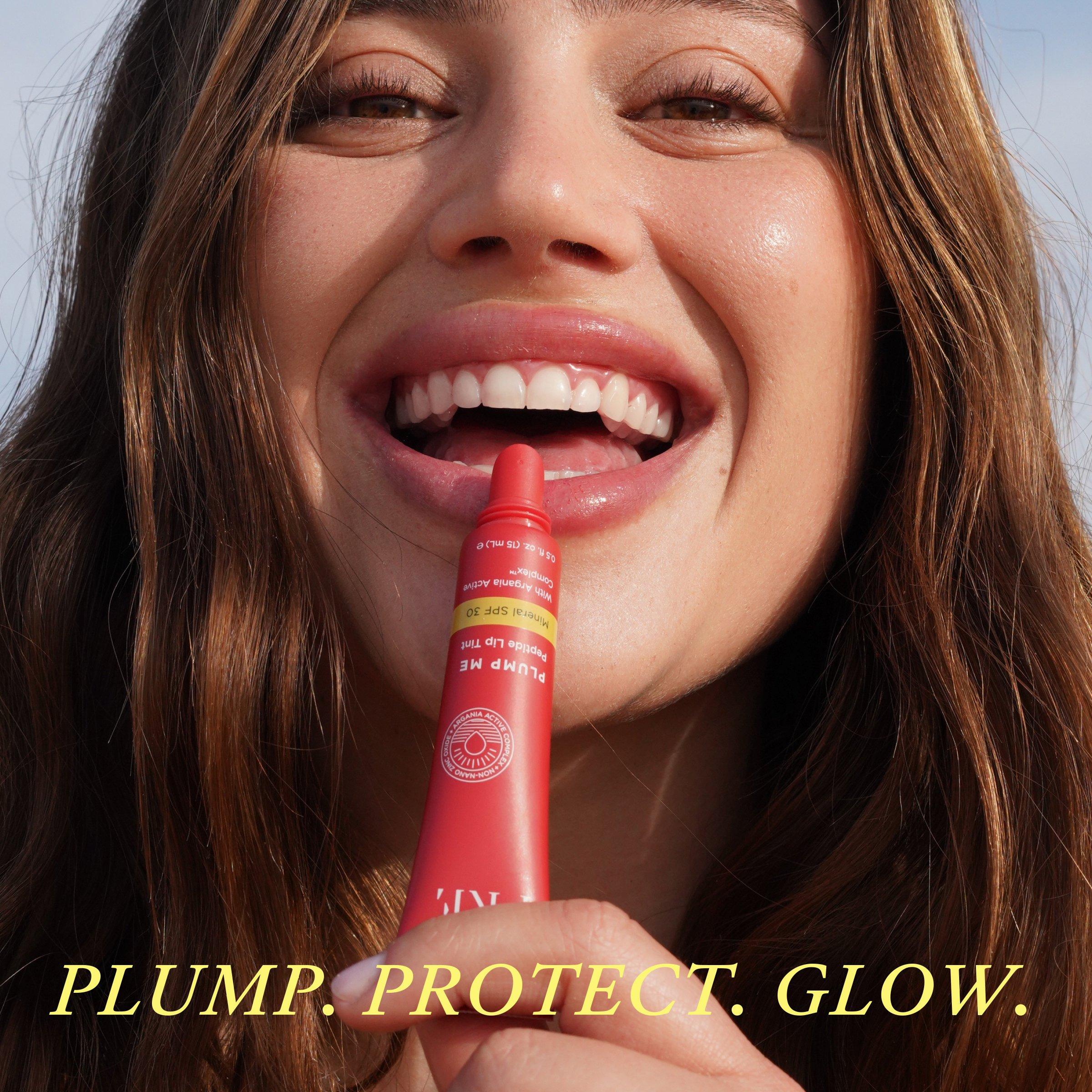 Оттеночный пептидный тинт для губ Fré Skincare Plump Me с минеральным фильтром SPF 30, цвет: Monaco — фото 4