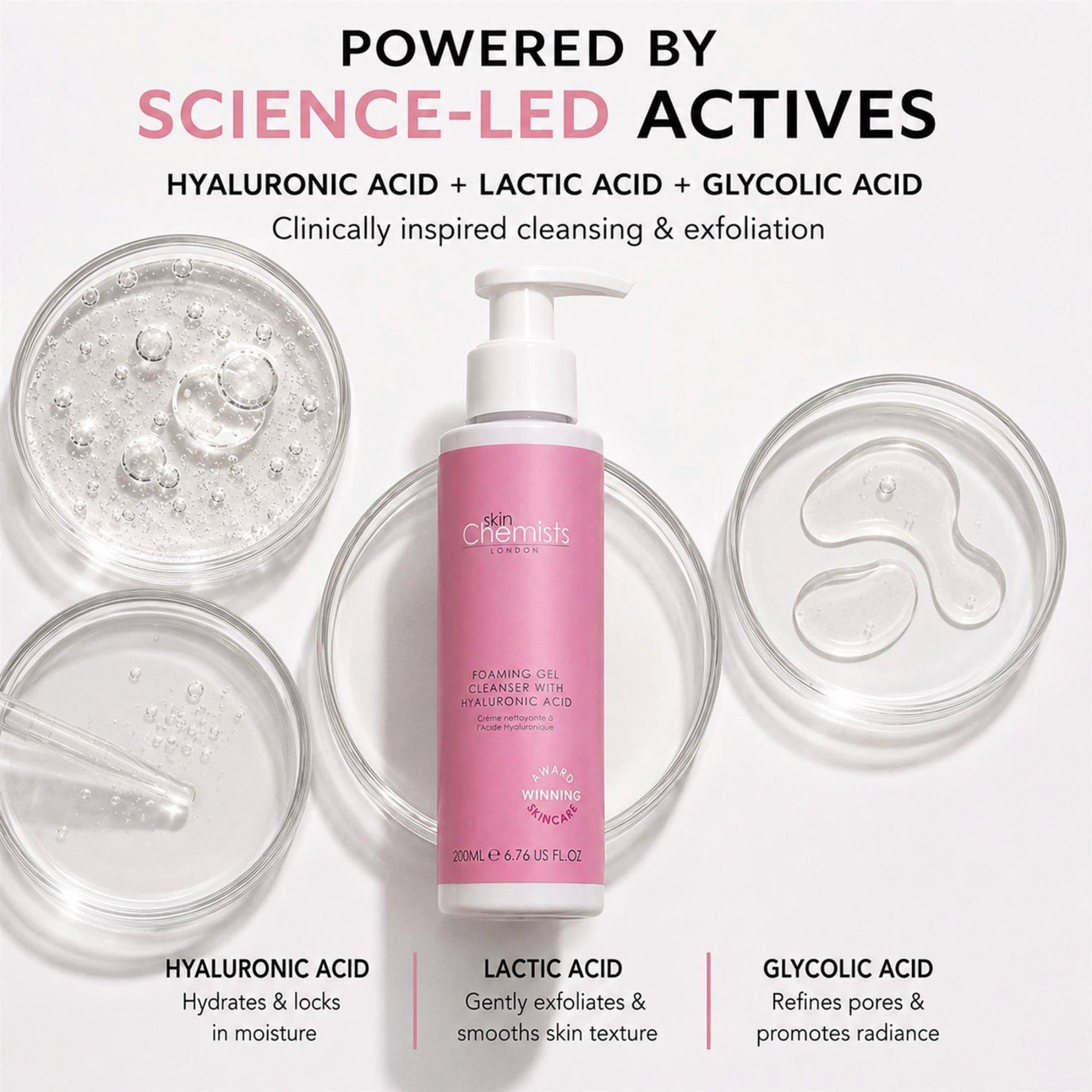 skinChemists Anti-Aging Foaming Gel Cleanser with Hyaluronic Acid — фото 2