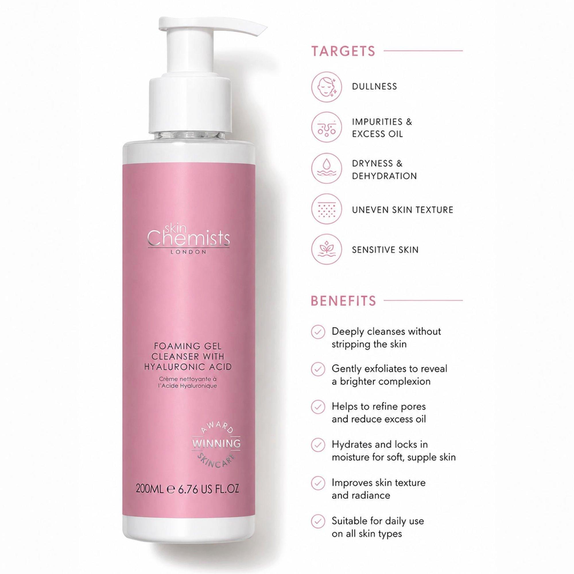 skinChemists Anti-Aging Foaming Gel Cleanser with Hyaluronic Acid — фото 5