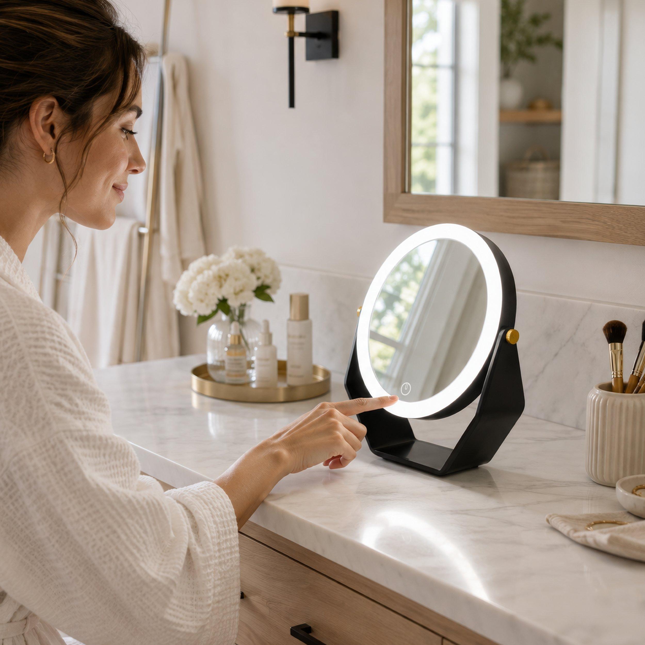 Zadro LED Lighted Makeup Mirror with Magnification, цвет: Чёрный — фото 7