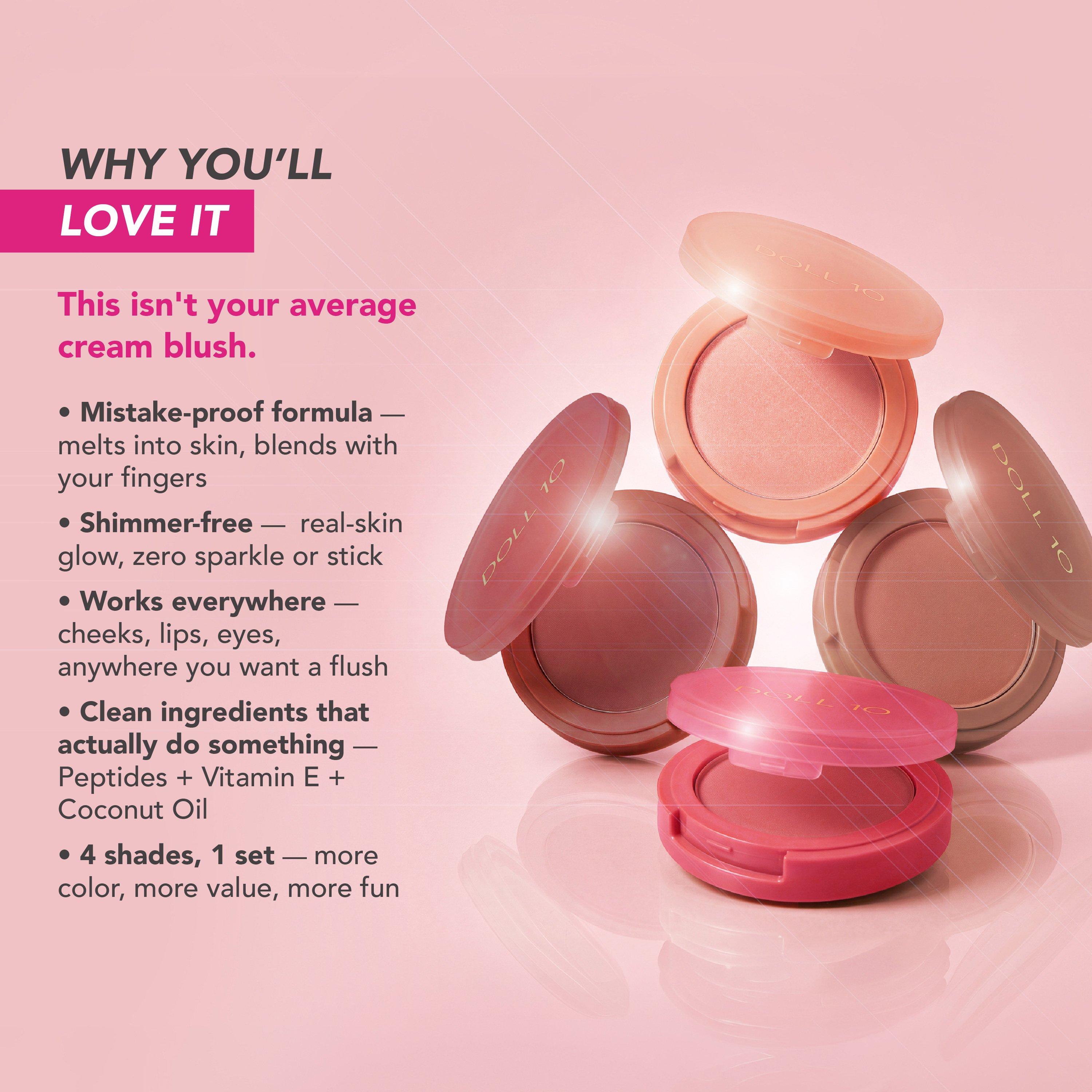 Doll 10 Talk Flirty To Me 4-Piece Peptide Pop Blush — фото 7