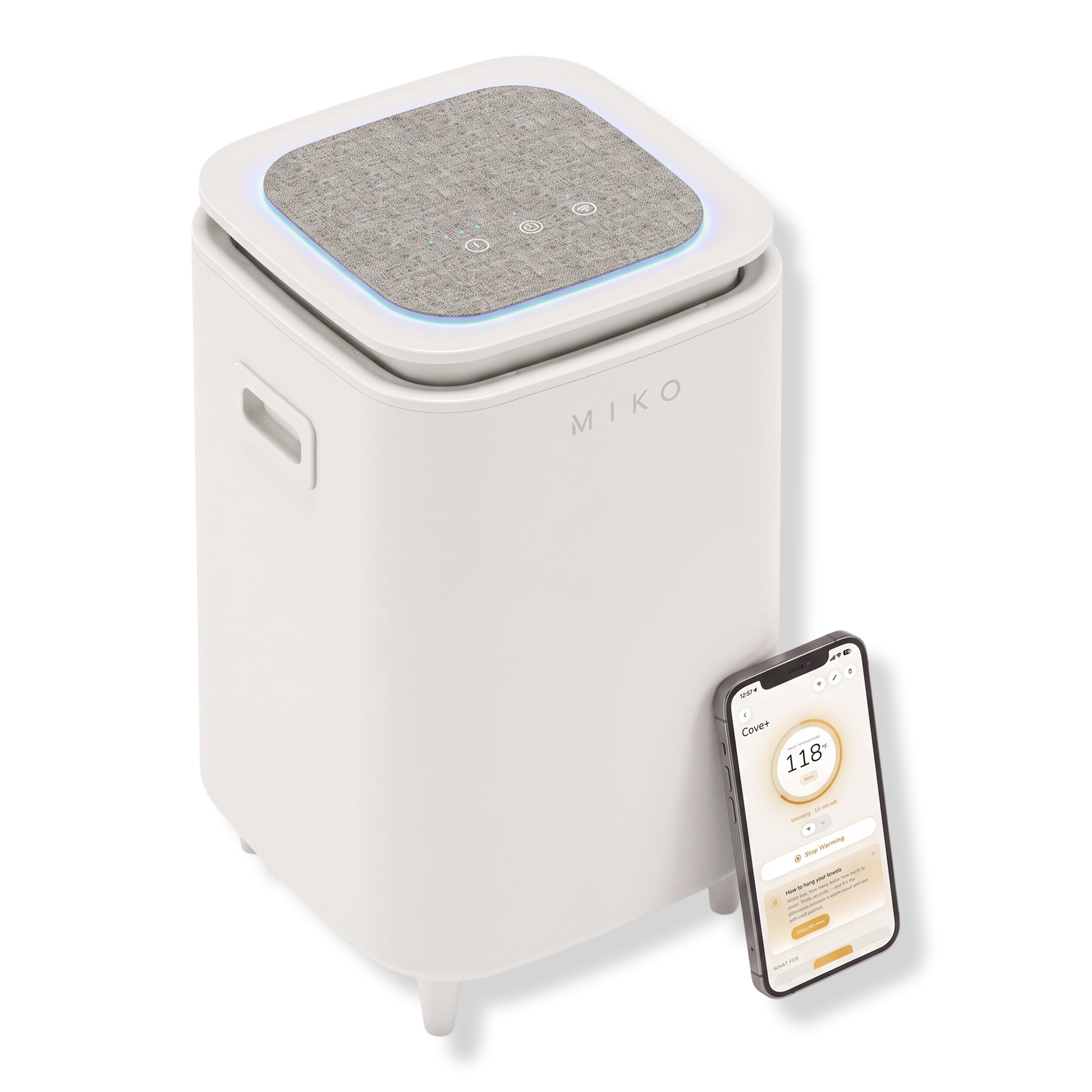 Miko Cove App-Controlled Towel Warmer with Aromatherapy #1
