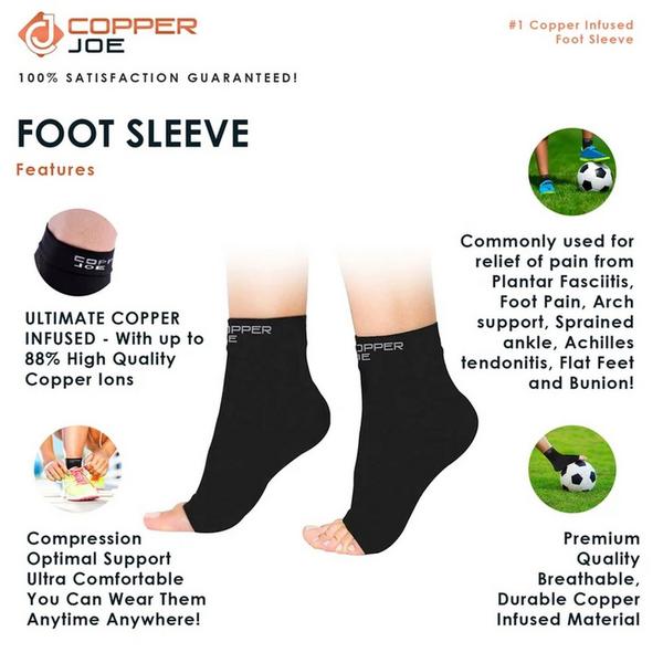 Copper Joe Copper-Infused Foot & Ankle Compression Sleeves #4