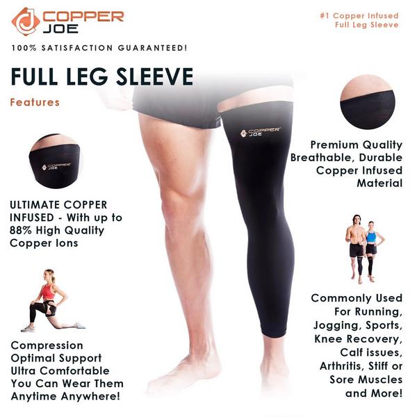 Copper Joe Copper-Infused Full Leg Compression Sleeve #6